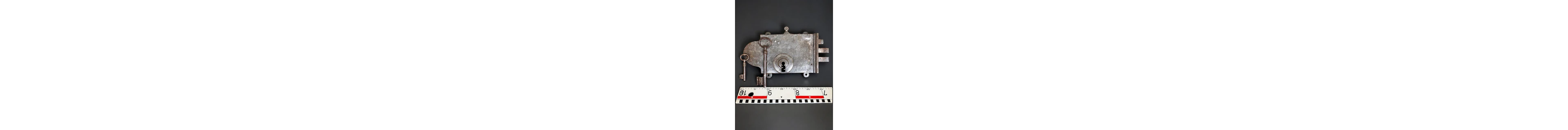 Antique Door hardware - Rare XL Antique Warded Rim Lock...