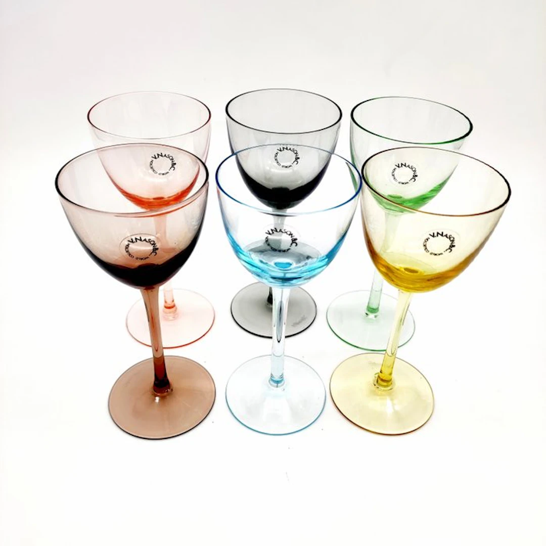 VNason&C. - Drinking set - Murano glass - Set of six glasses