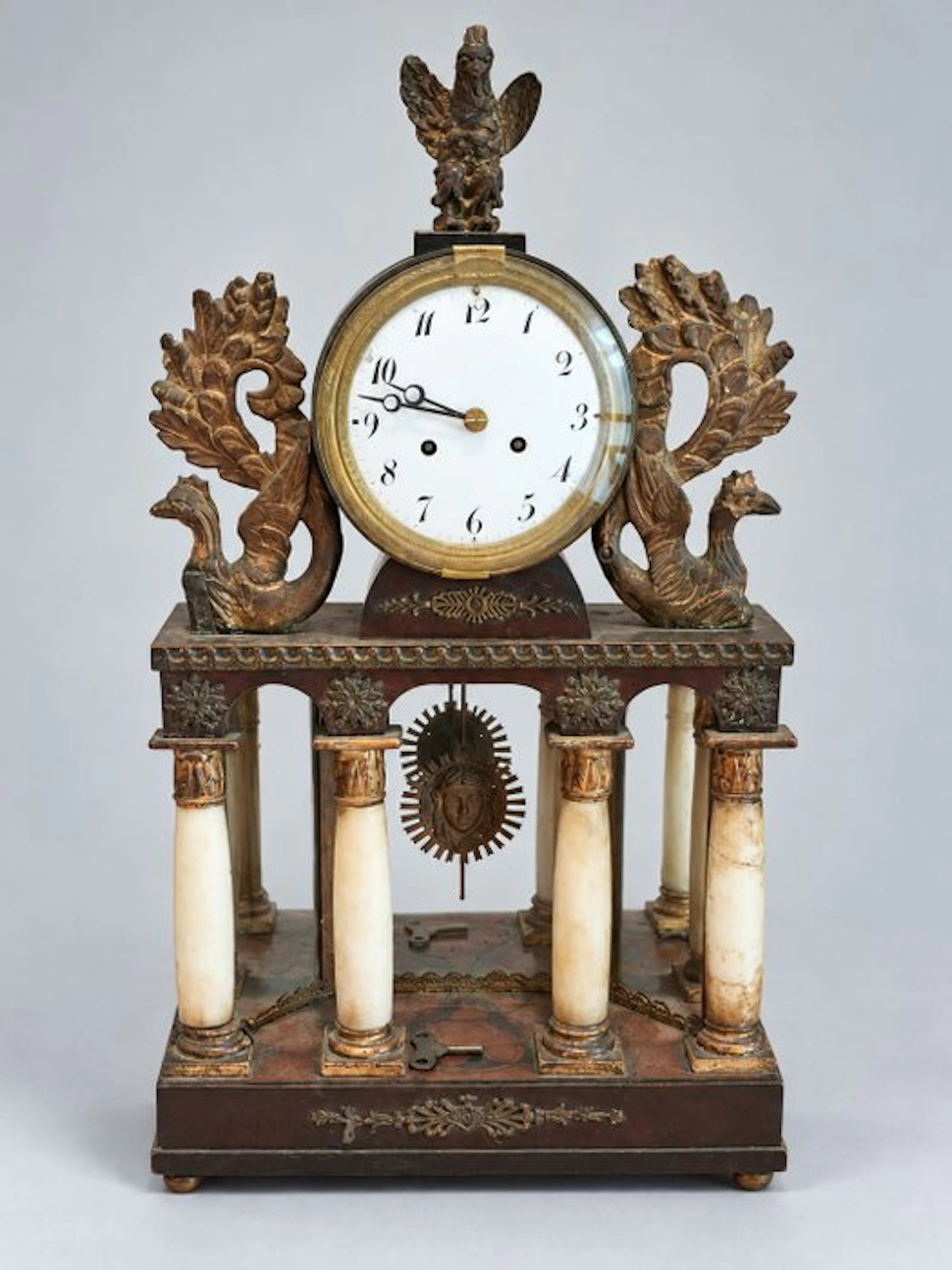 Table clock - Metal, Wood - 1800-1850