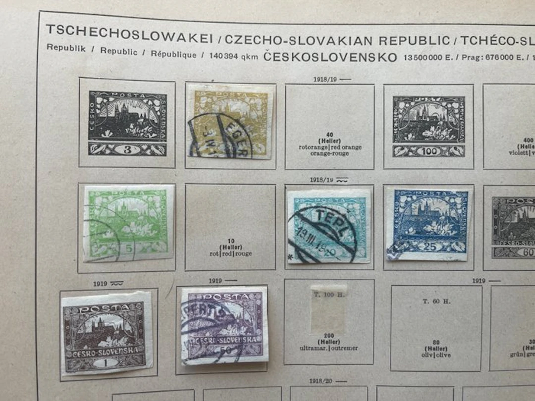 Czechoslovakia 1918/1985 - Lot of loose album sheets