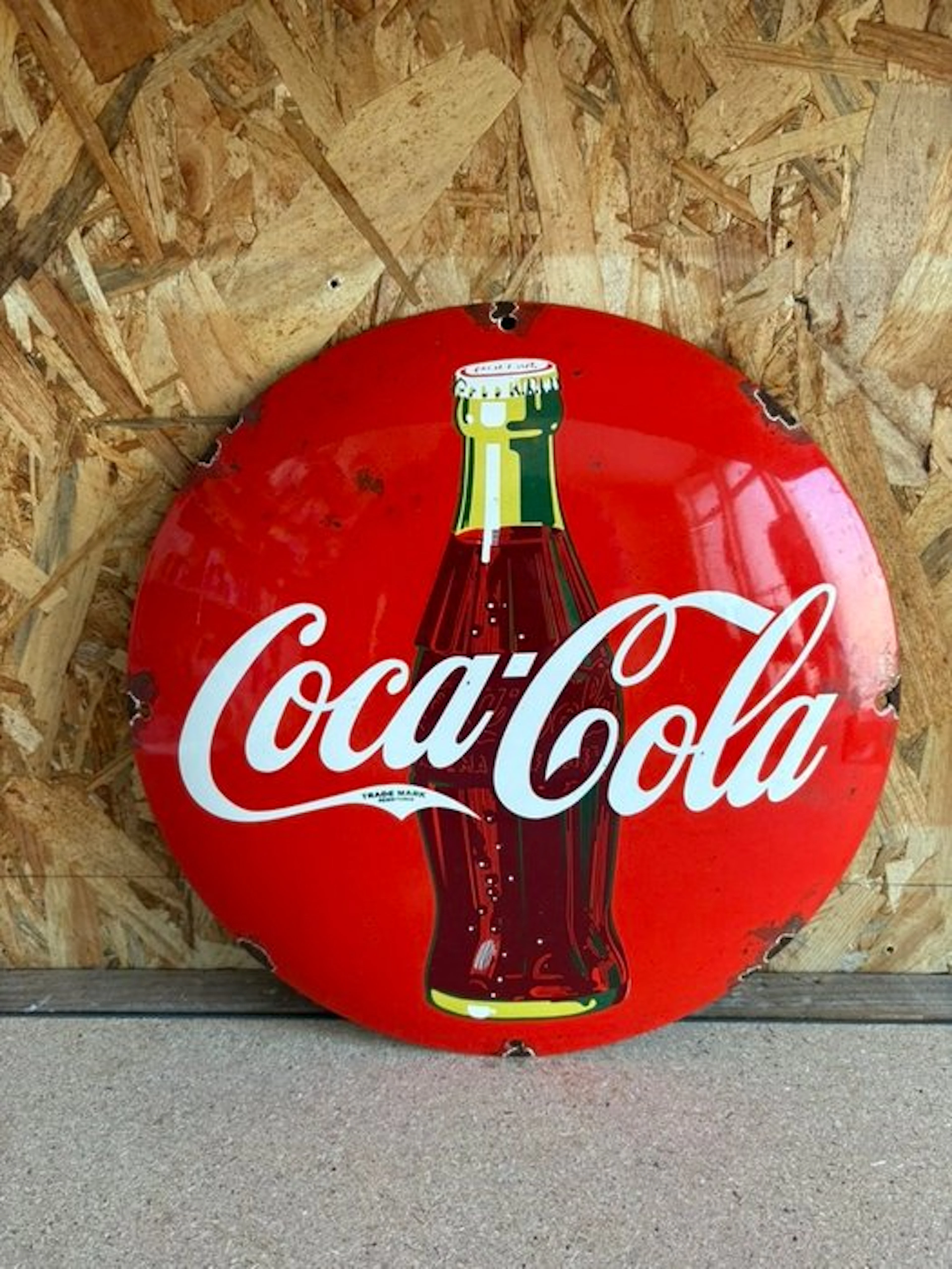 Coca-Cola - Magnificent enameled Coca-Cola plaque - Enamel plate - Steel