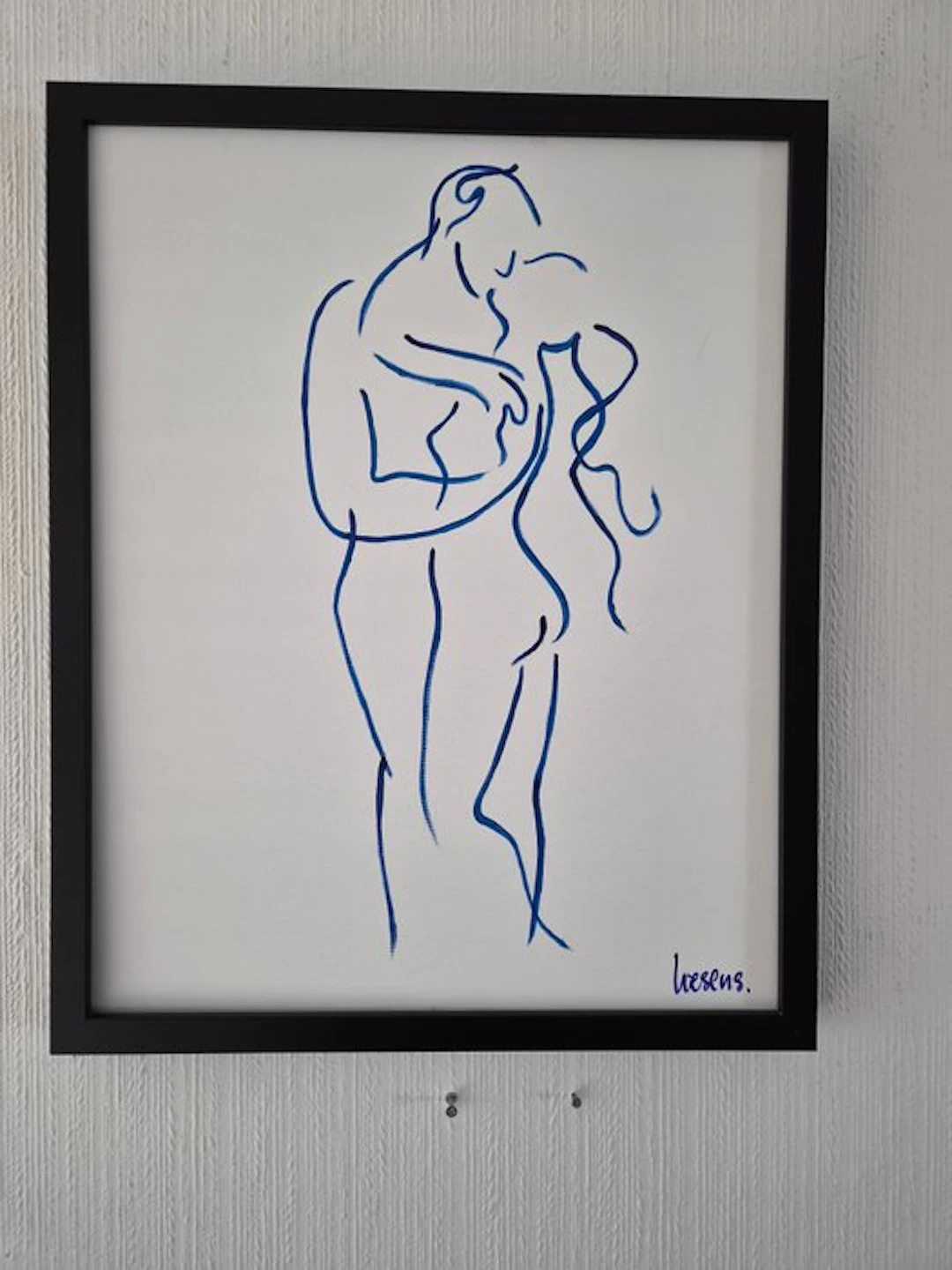 Liesens - Love is in the air (handpainted on canvas) met lijst