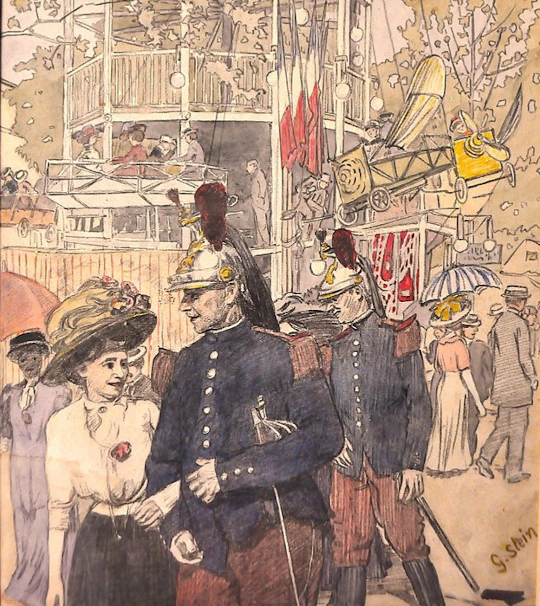 Georges Stein (1864-1917) - Paris: la foire du Trône/ les cuirassiers