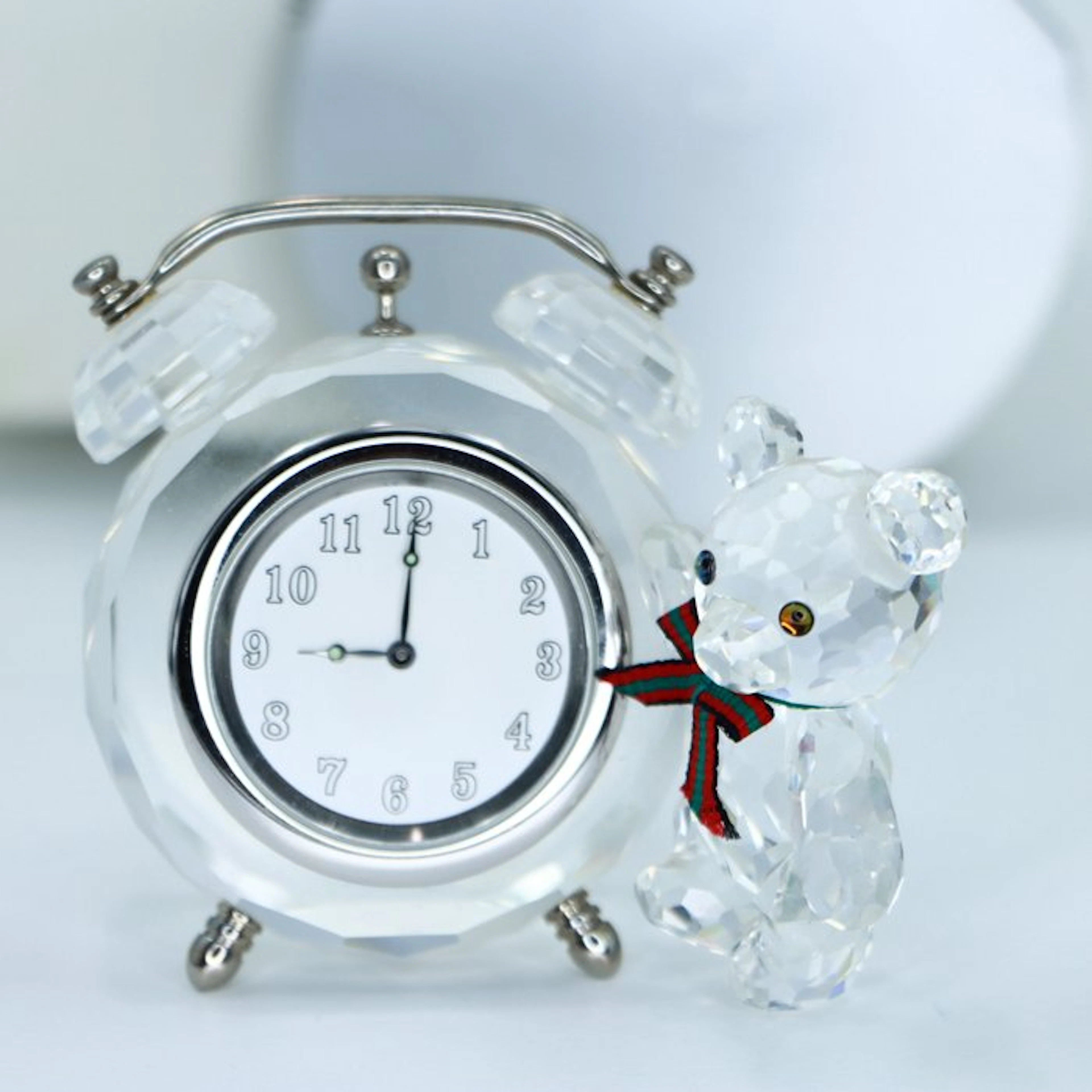 Figure - Swarovski - Krisbeer met klok (Boxed + certificate) - Crystal