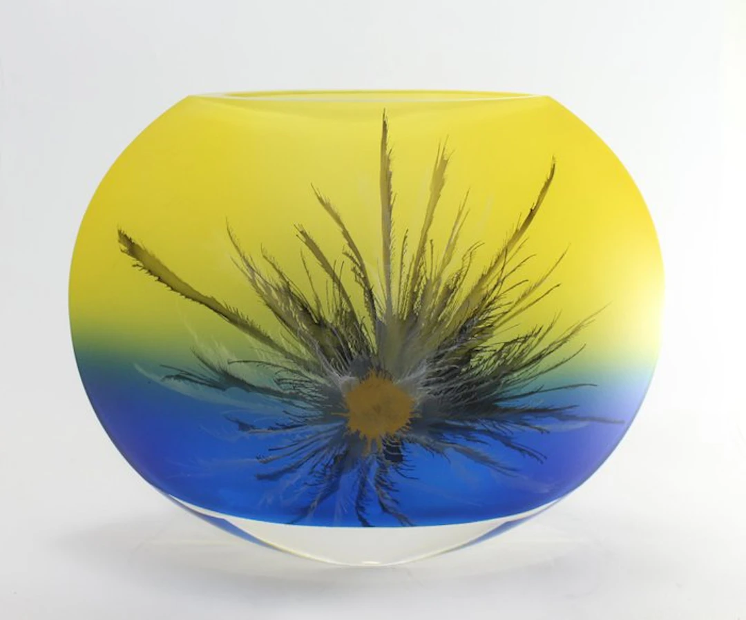 Herner - Vase - Glass - 'Peacock Feather'