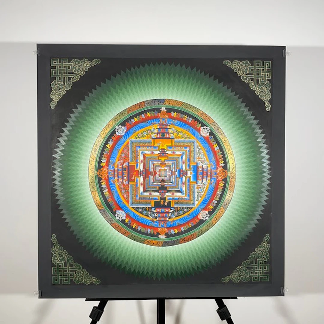 77,5 cm - Large Painting of Tibetan Tradition - Mandala...