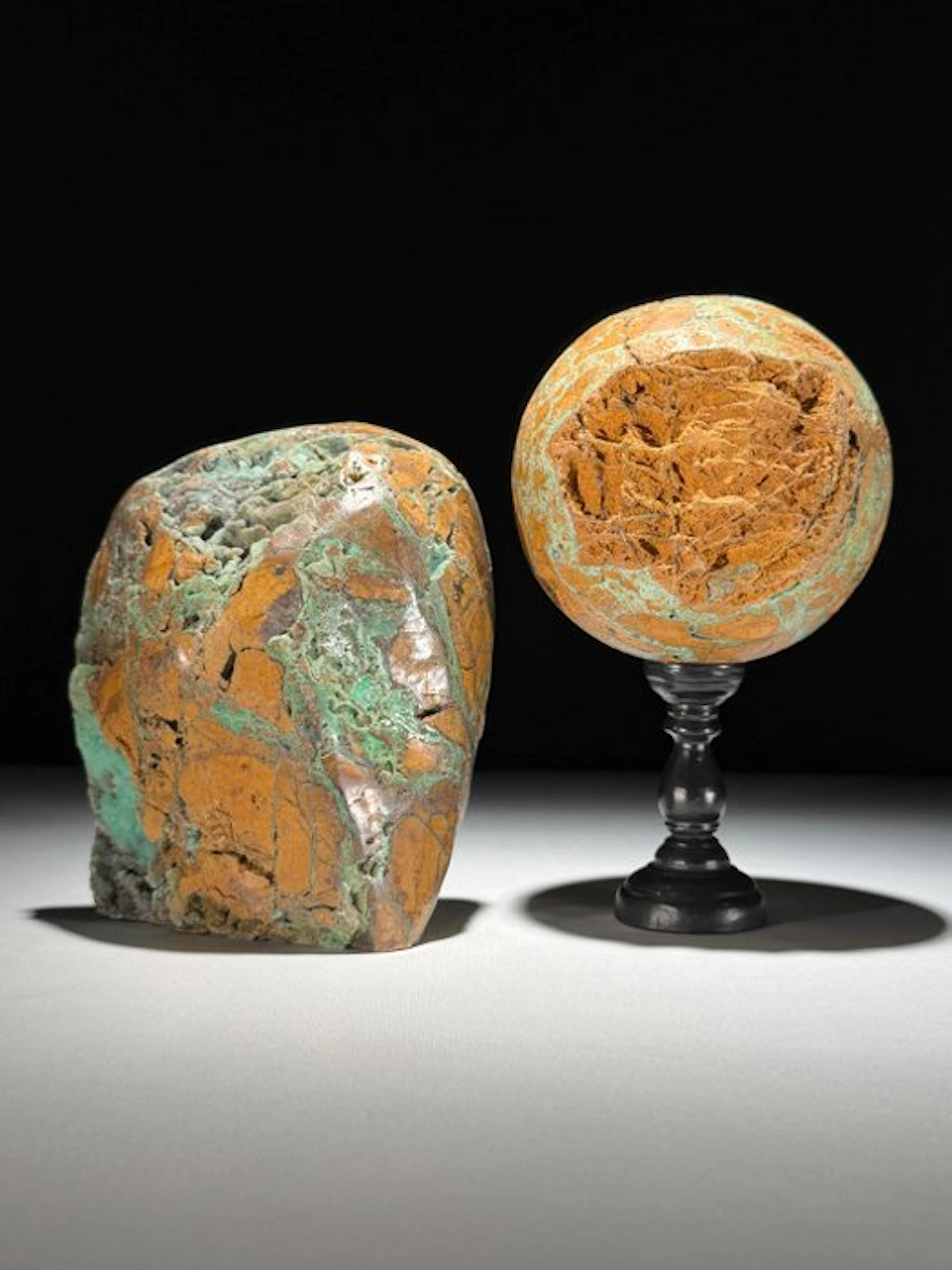 NO RESERVE PRICE - Wonderful Pair of Green Smithsonite...