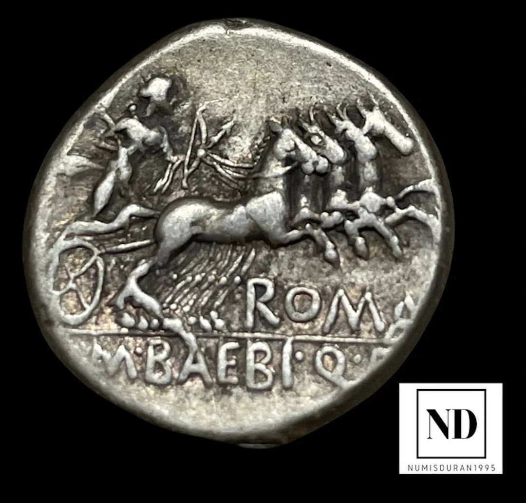 Roman Republic. M. Baebius Q.f. Tampilus, 137 a.C.. Denarius Roma