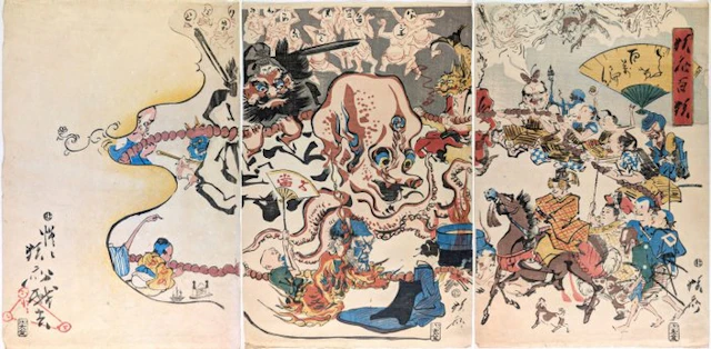 Kawanabe Kyōsai Hyakkyō • 100 Turns of the Rosary •...