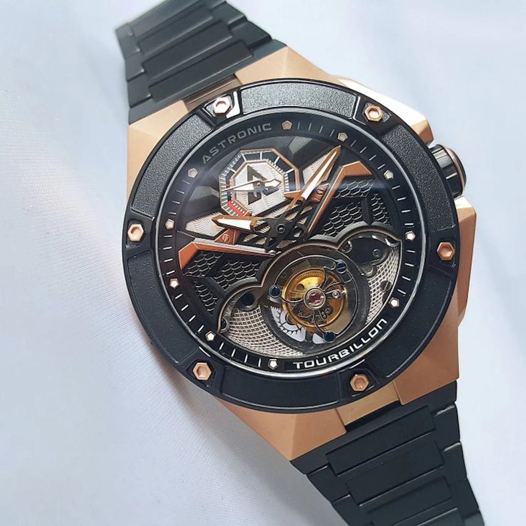 Astronic - Flying TOURBILLON - Co-axial - Gold - Swiss...