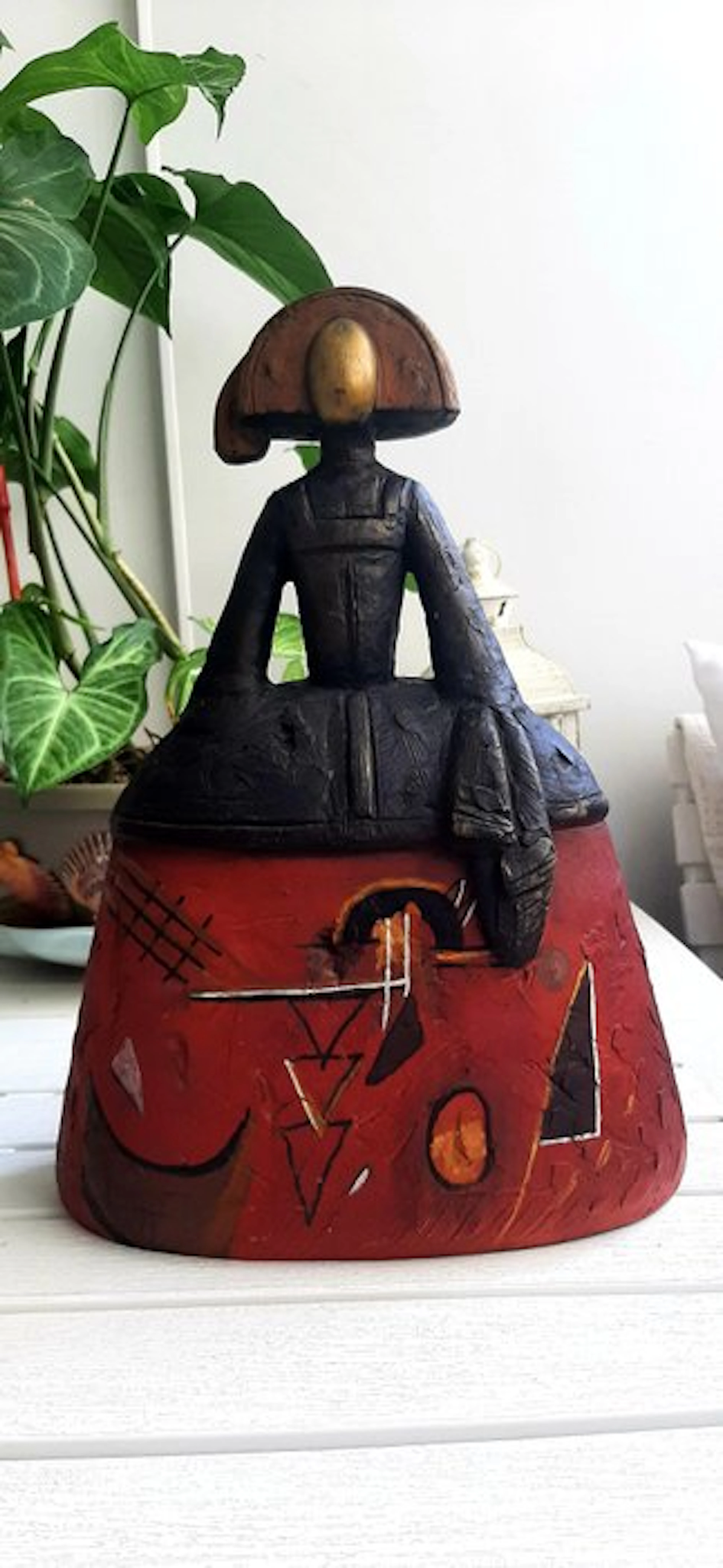 Sculpture, Menina de Velazquez - 32 cm - Black calcite