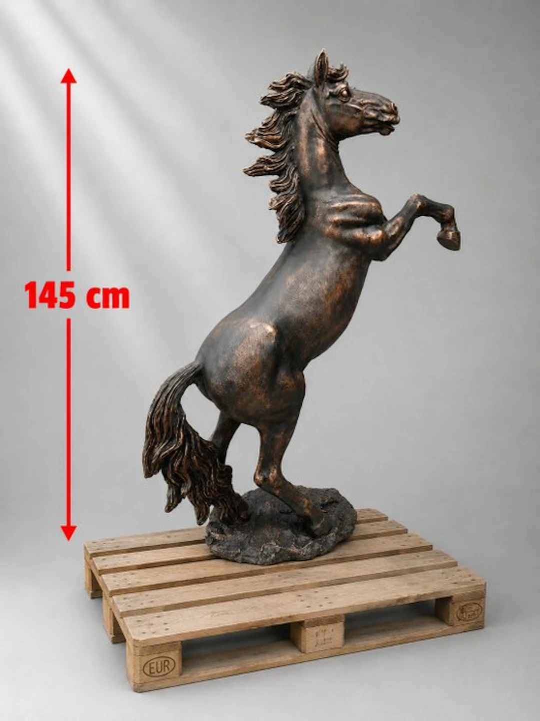 Statue, XXXL statue of a horse - 145 cm - polyresin laminate