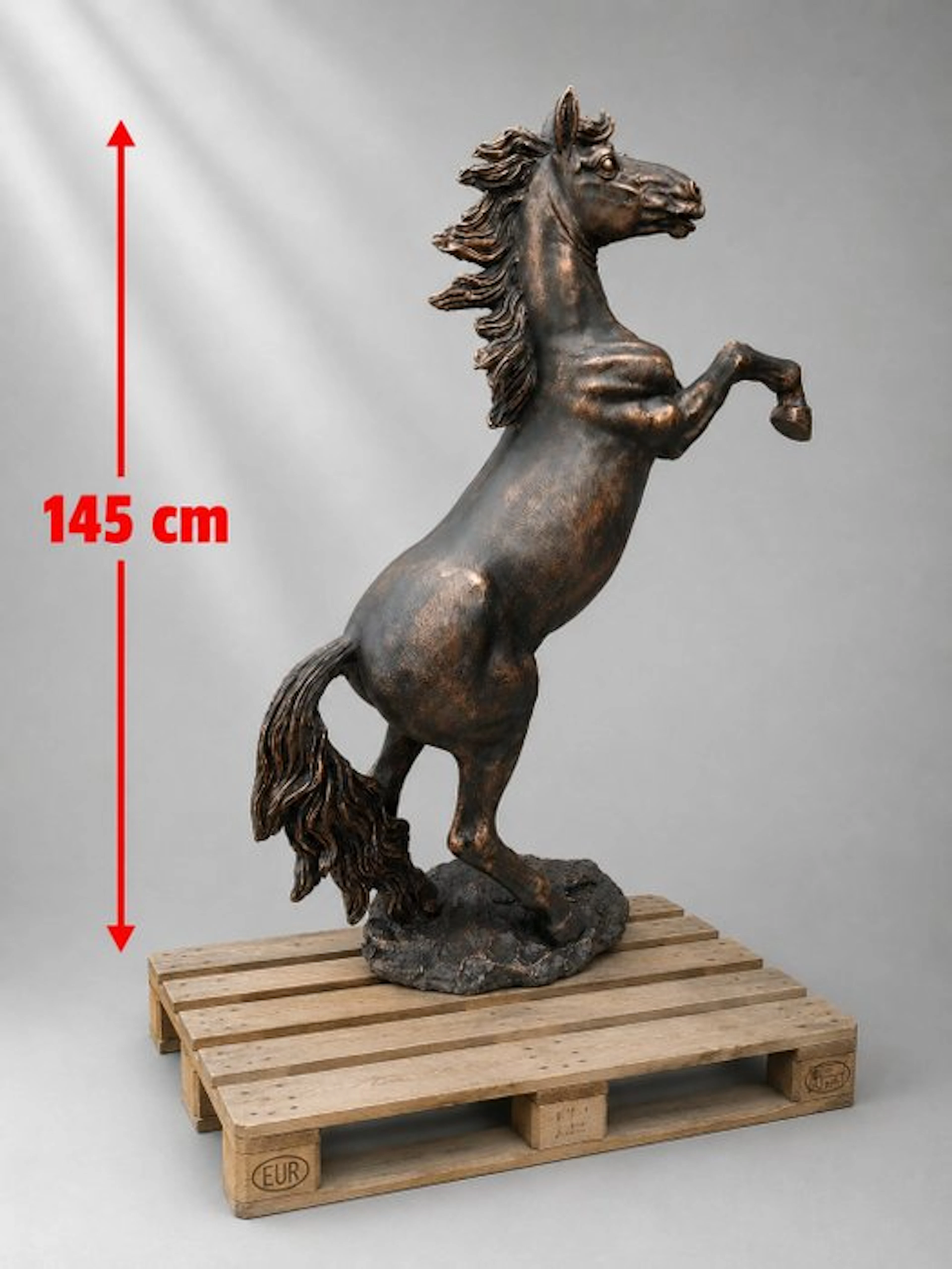 Statue, XXXL statue of a horse - 145 cm - polyresin laminate