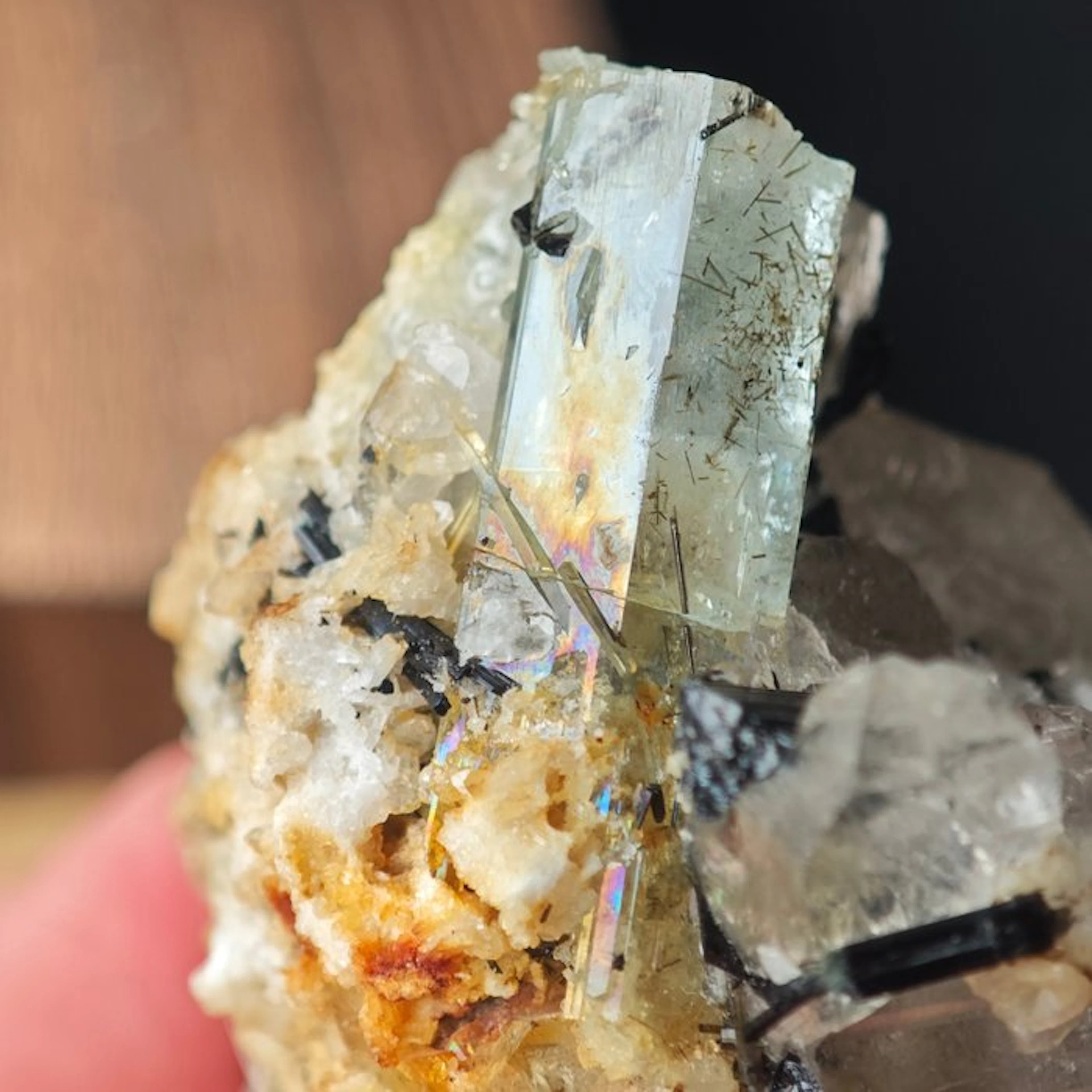 TOP Aquamarine Crystal in Crystal-clear quality on a...