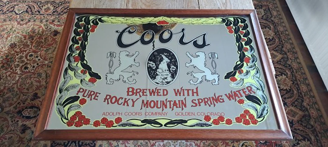 Advertising Mirror - Coors - Sign - Glass