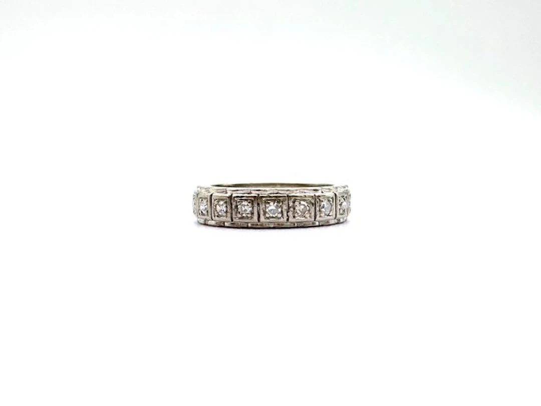 No reserve price - Ring - 18 kt. White gold - 1.00ct. tw. - Diamond