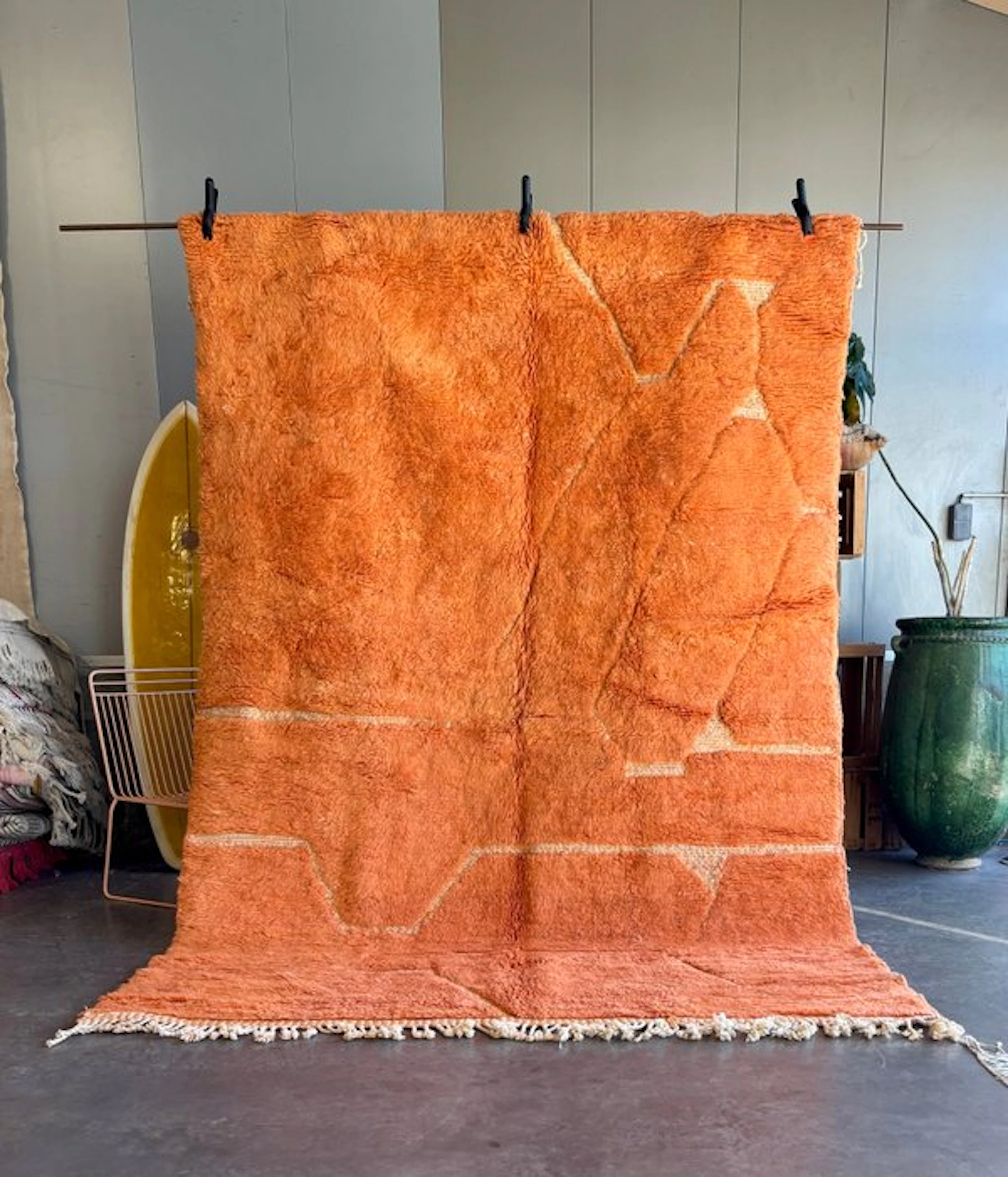 Orange Moroccan rug