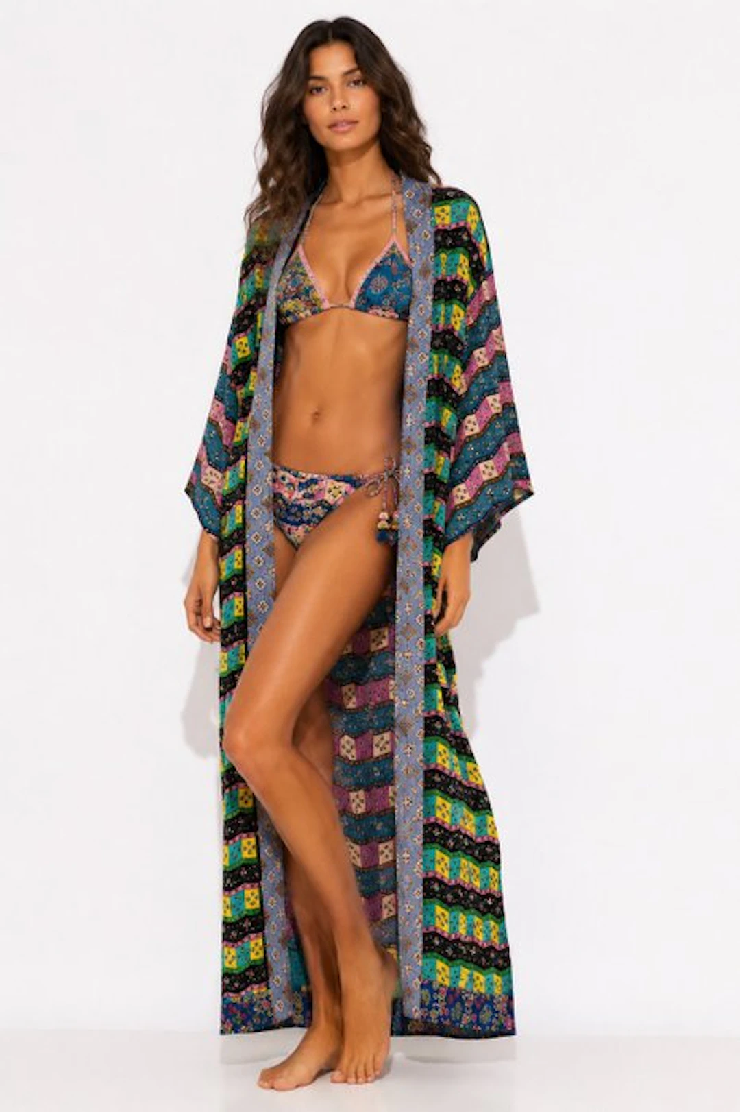 ANJUNA- New with tags- Silk Kimono - Reversible Printed...