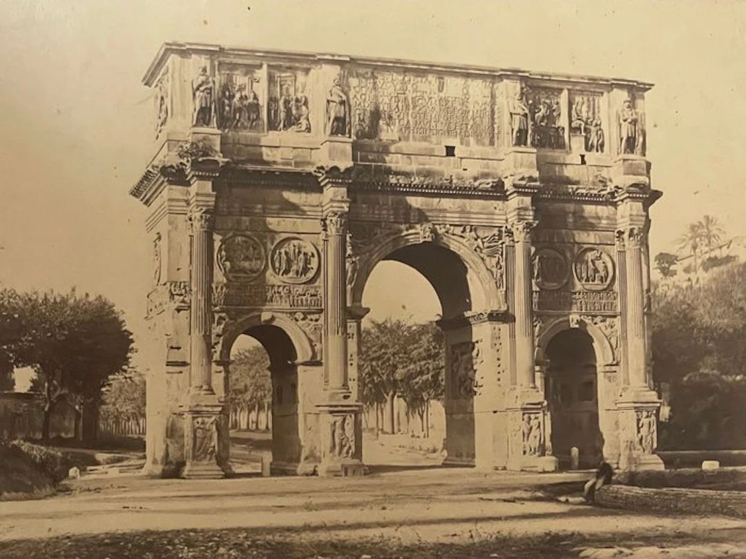 Tomaso Cuccioni (1790-1864) - Arc de Constantin et vue de...