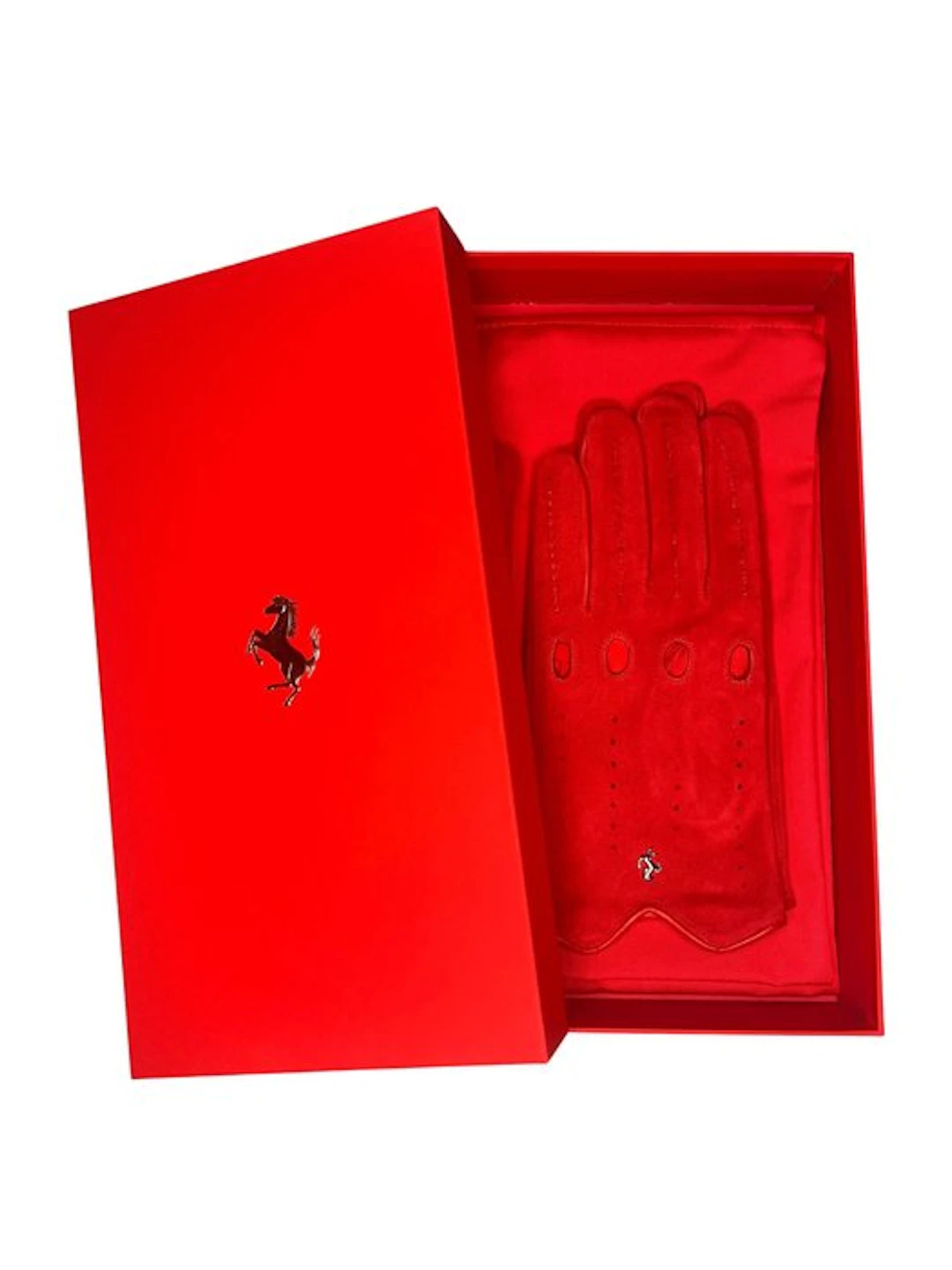 Driving gloves - Ferrari - Red Lambskin Leather Gloves...