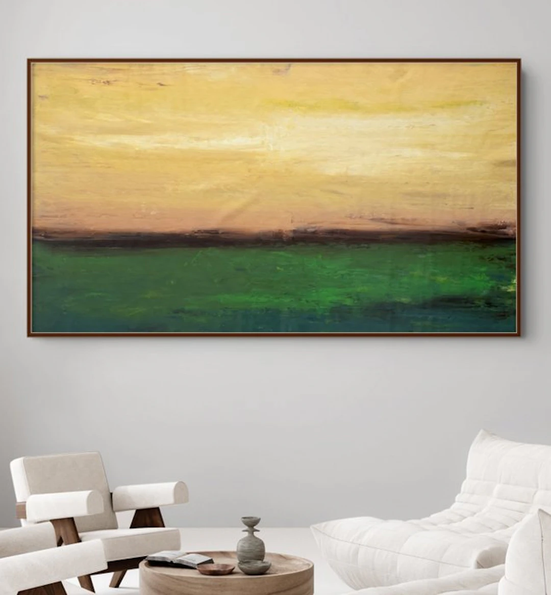 Irina Morisch - Green medley - XXL lanscape abstract artwork-