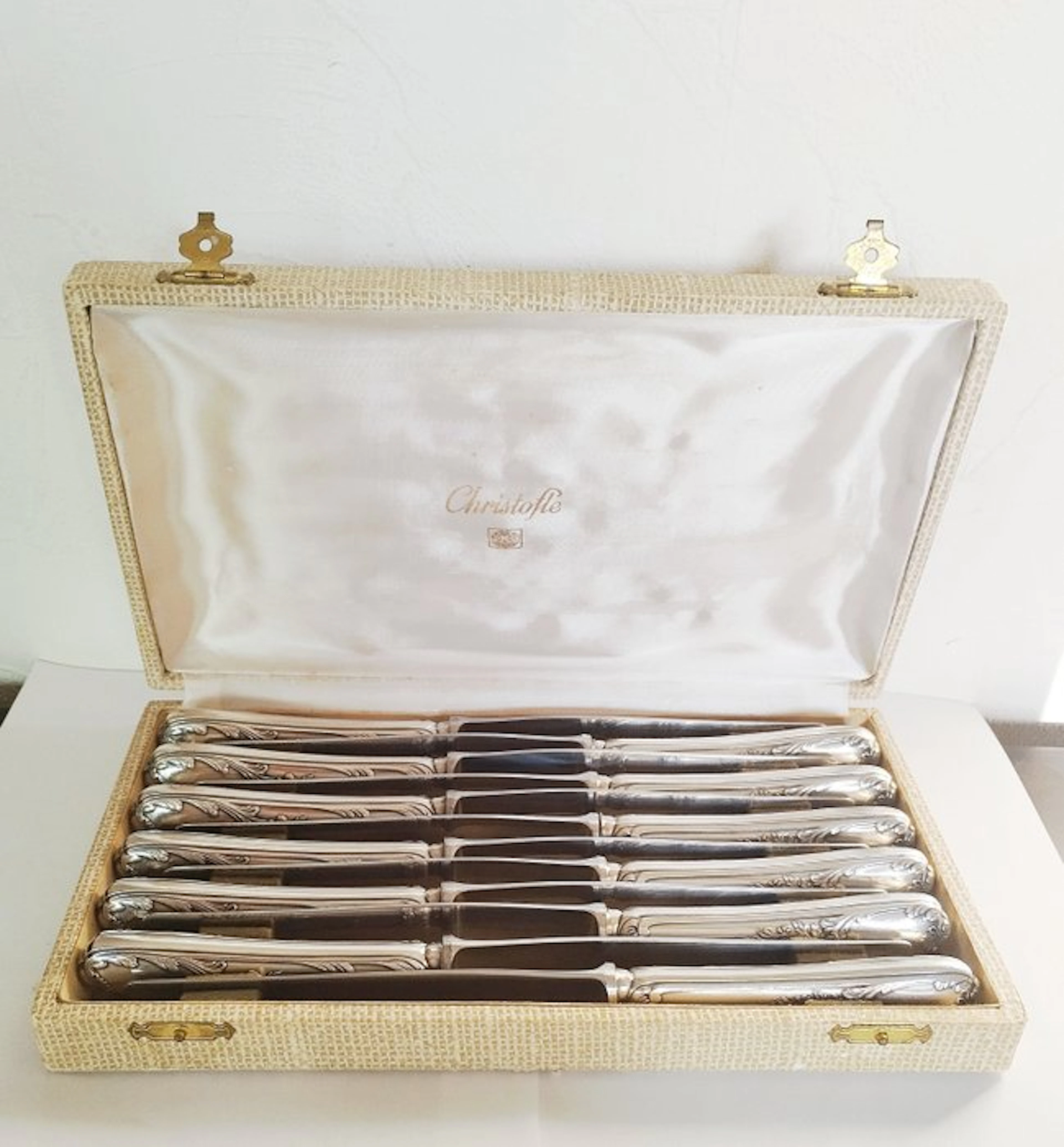 Christofle - Table knife (12) - Marly - Silverplated