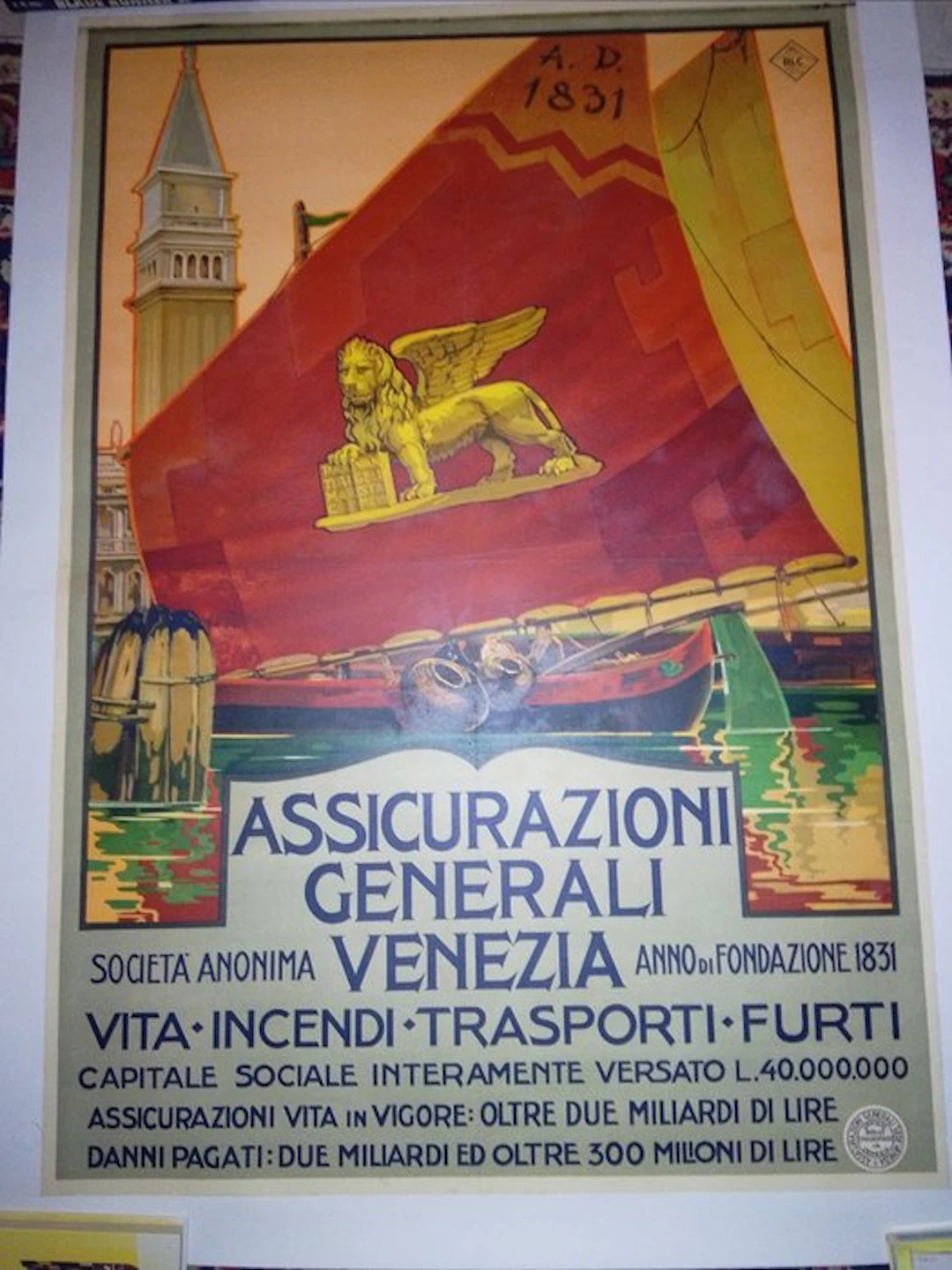 Anonymous - Manifesto poster pubblicitario assicurazioni...