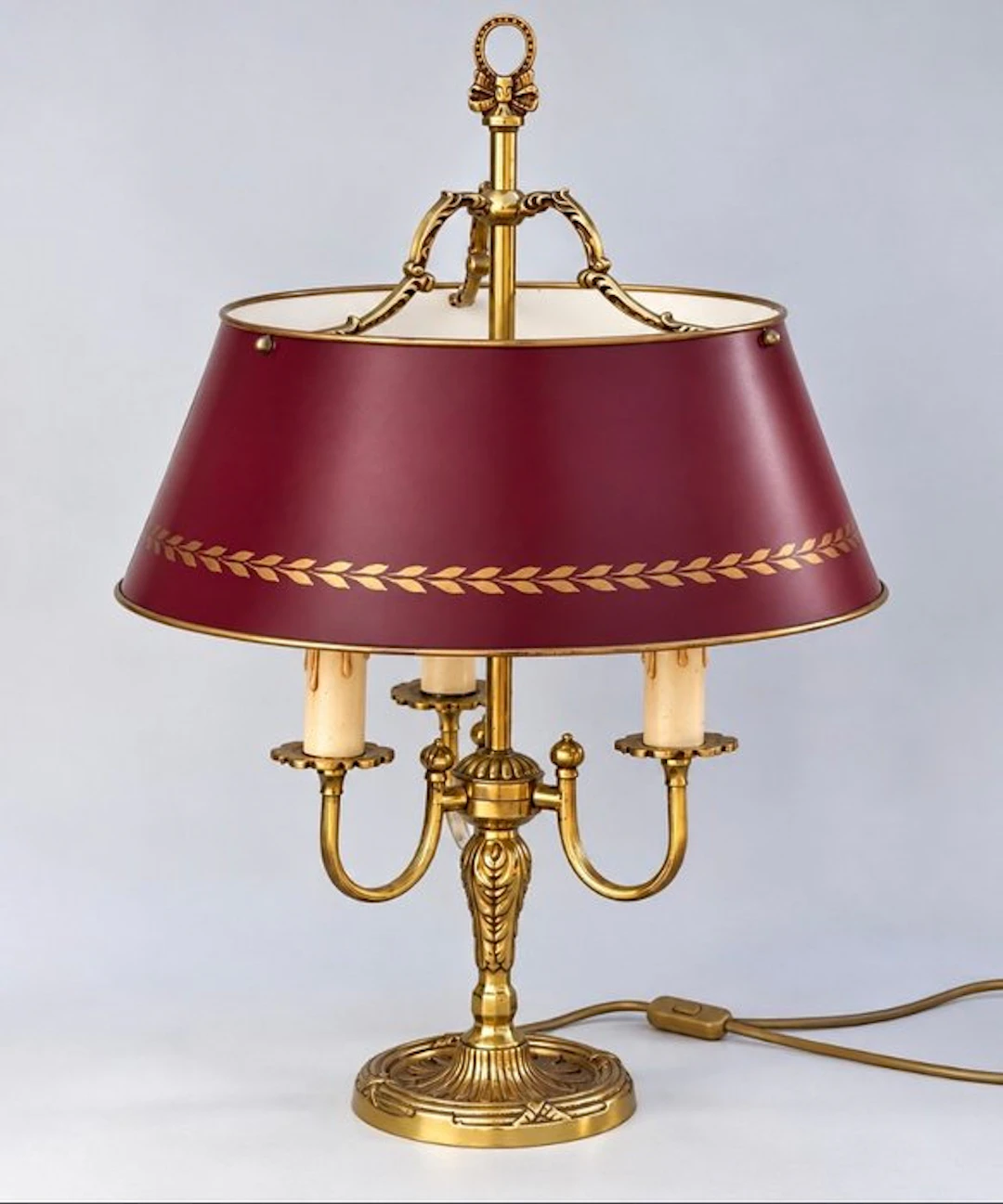 Table lamp - Bronze, electrified - Bouilotte lamp - Style Em