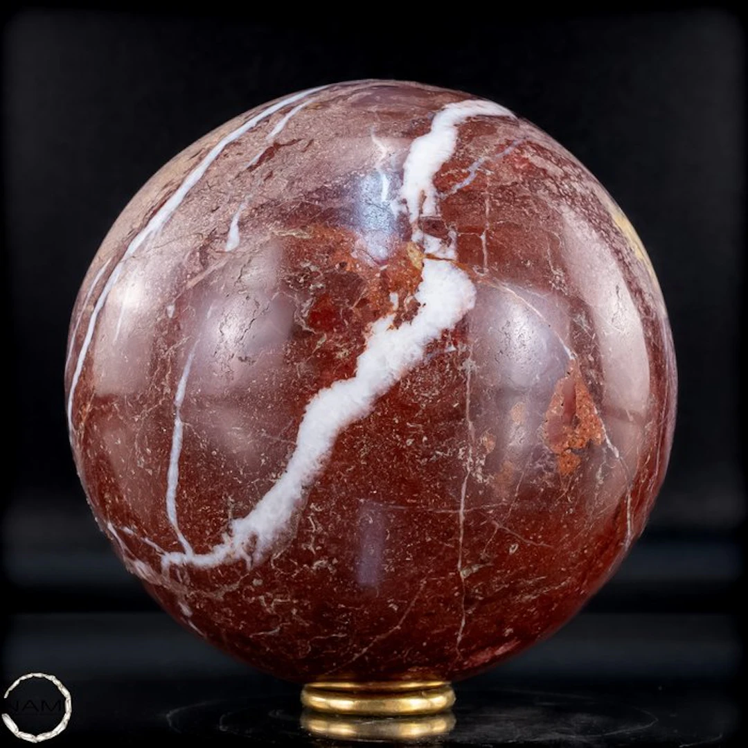 Natural Rare Red Jasper-Quartz Sphere, Himalaya- 1800.36 g