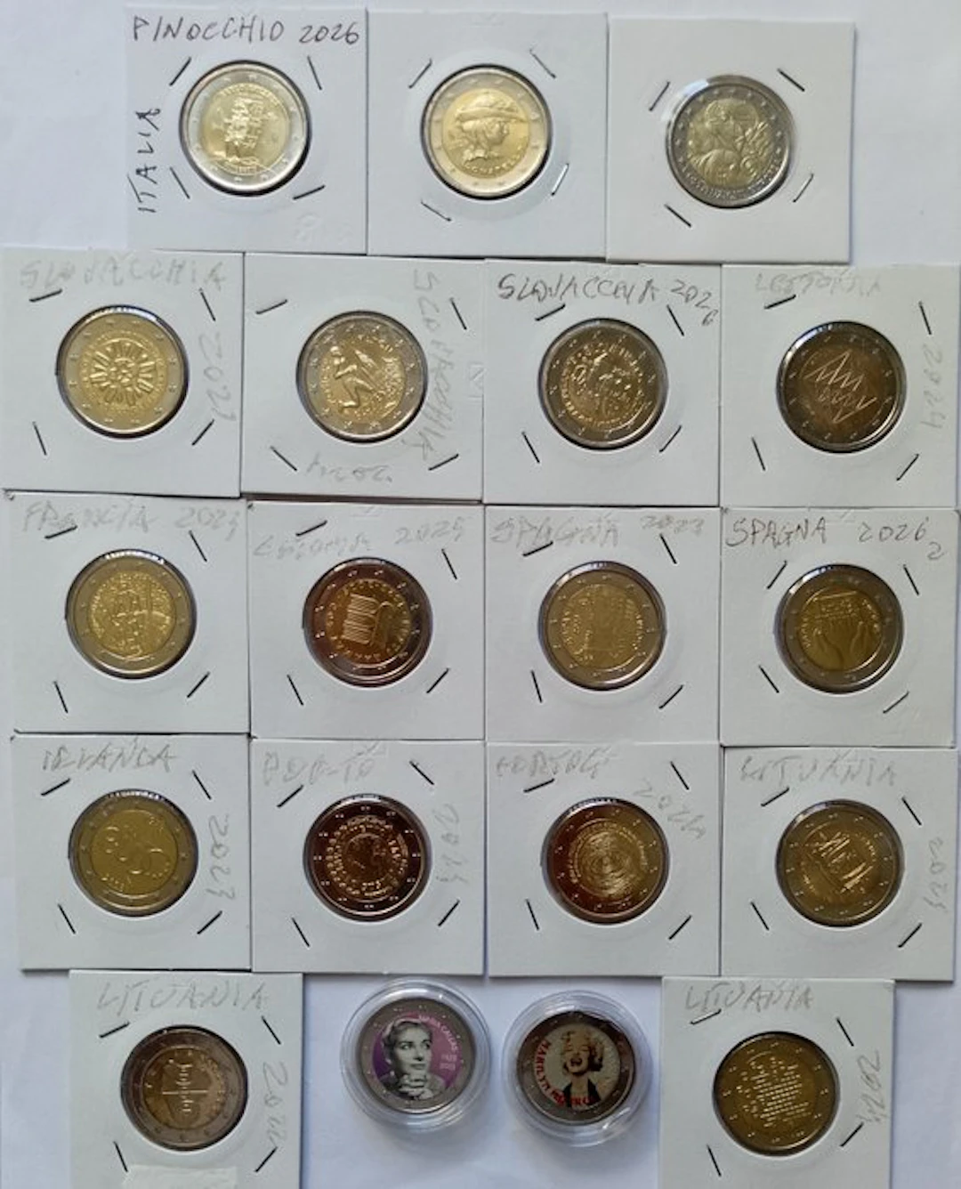 Europe. 2 Euro 2005/2026 (19 coins incl
