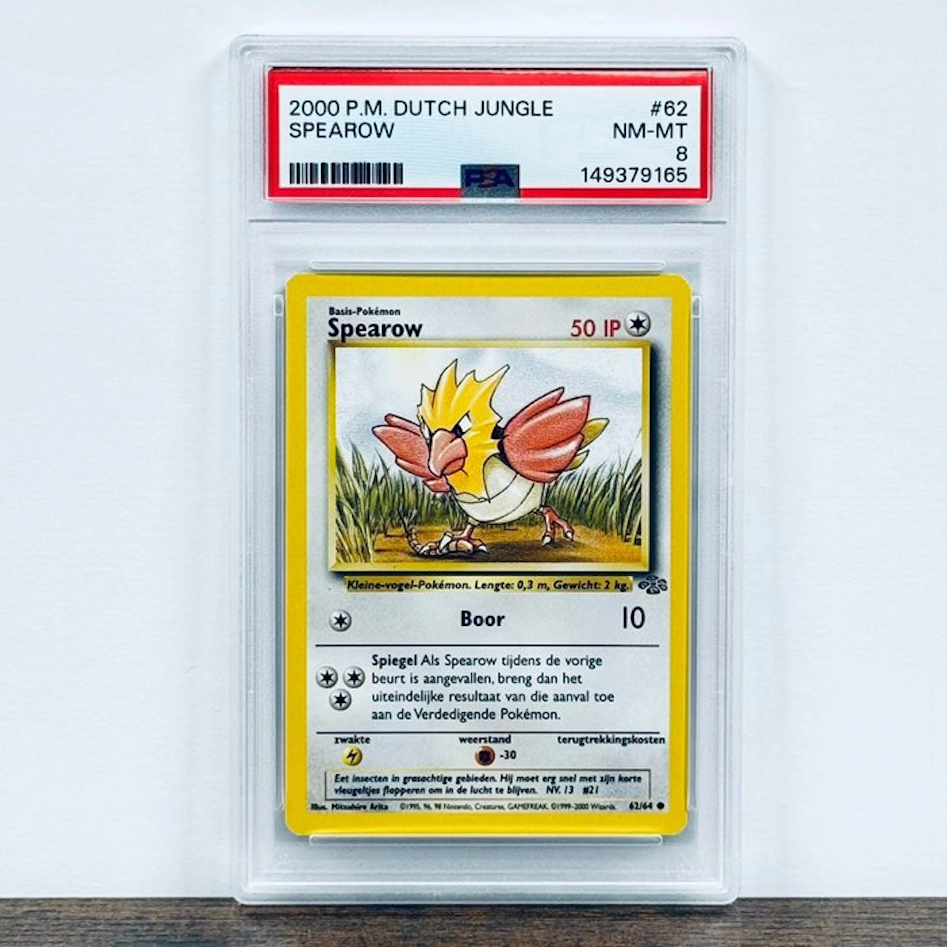 Pokémon Graded card - Spearow 62 – Pokémon - PSA 8