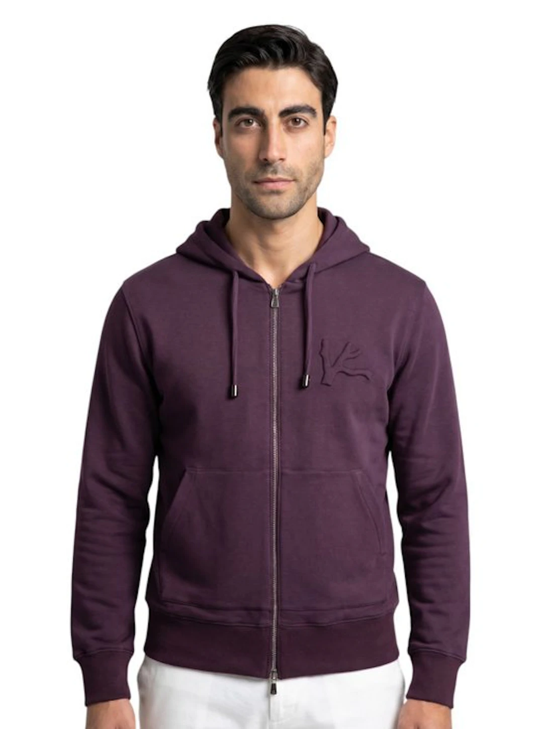ISAIA NAPOLI - Size S - Purple Zip Track Jacket Jogging...