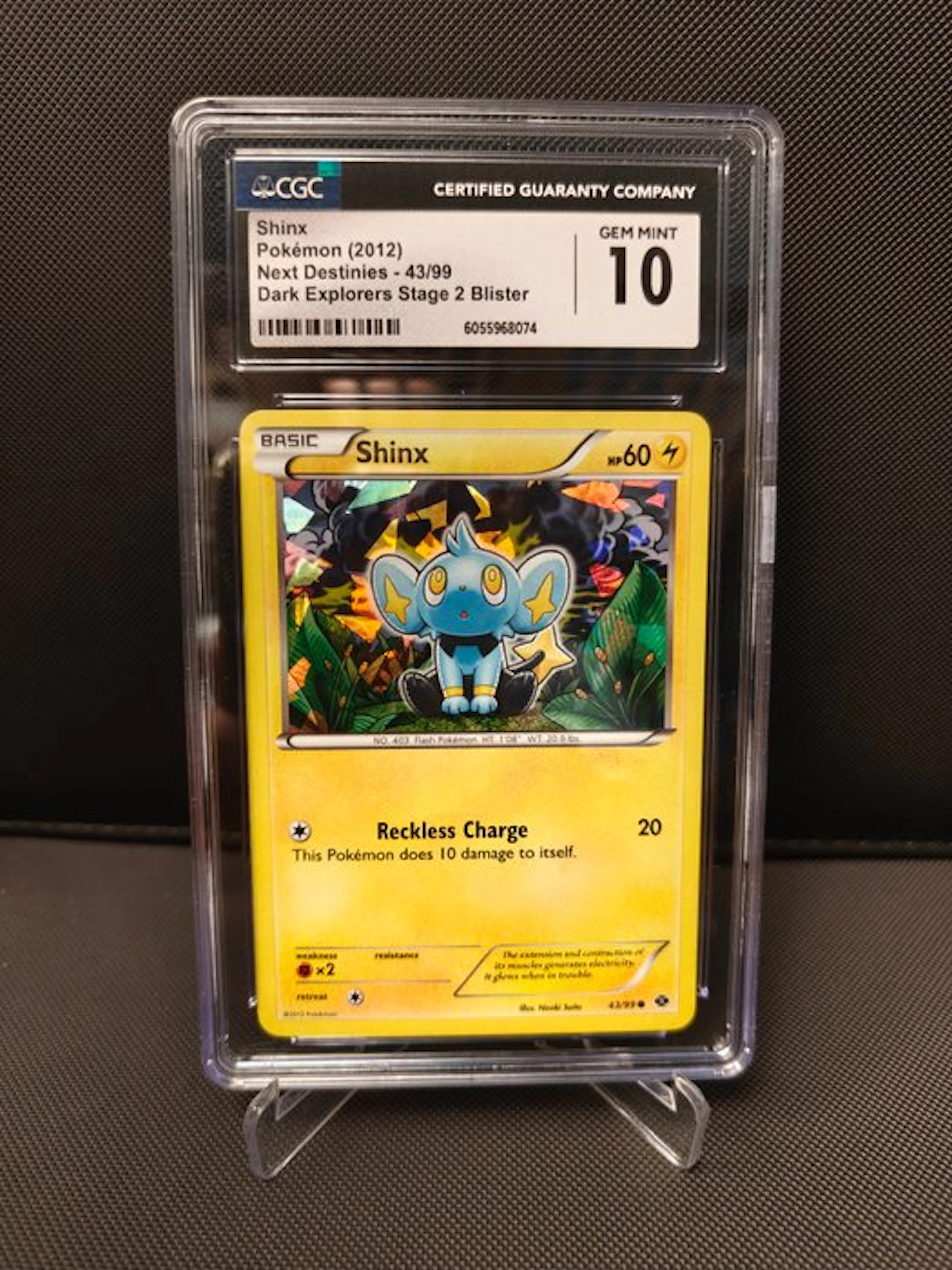 Pokémon - 1 Graded card - Shinx - CGC 10 - Black & White - Next Destinies