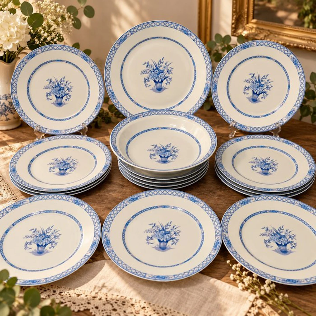 Manufacture Haviland - Table service (14) - Floral...