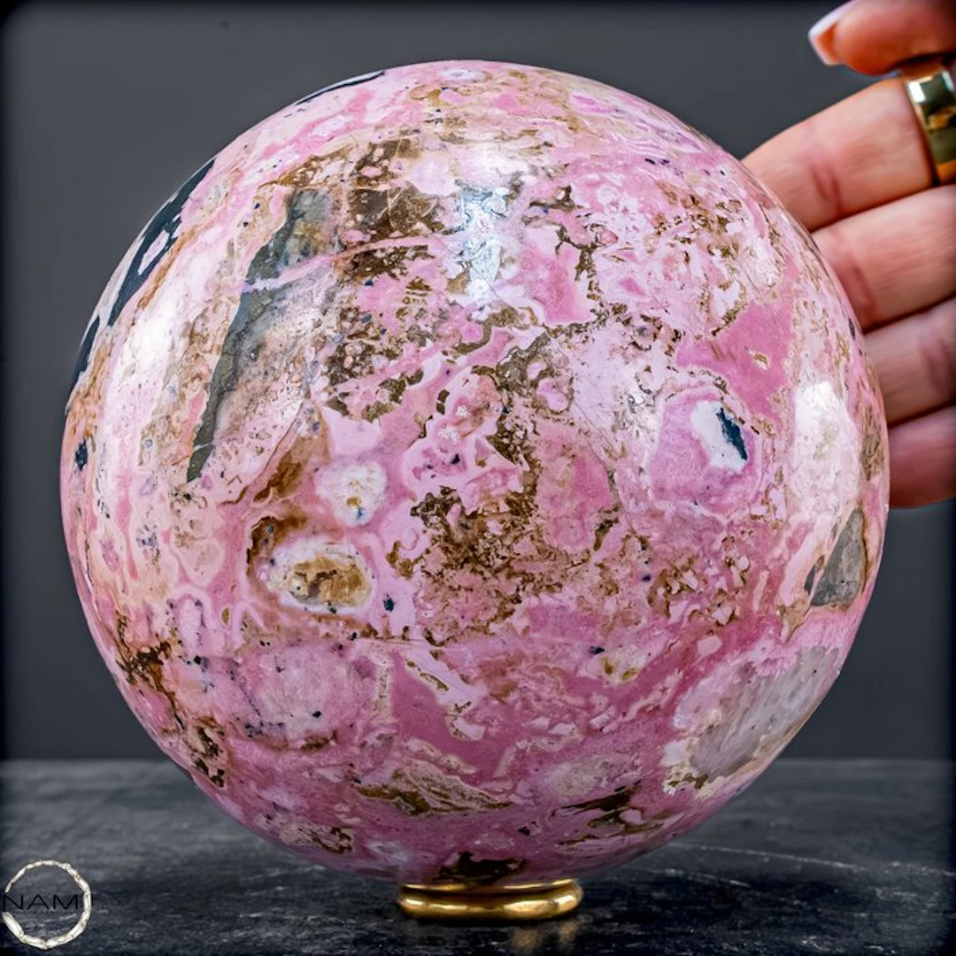 Exquisite rhodochrosite sphere – The essence of love and harmony- 2967.22 g