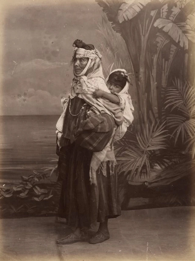 Attr. J. Geiser (XIX) - Mendiante kabyle et son enfant