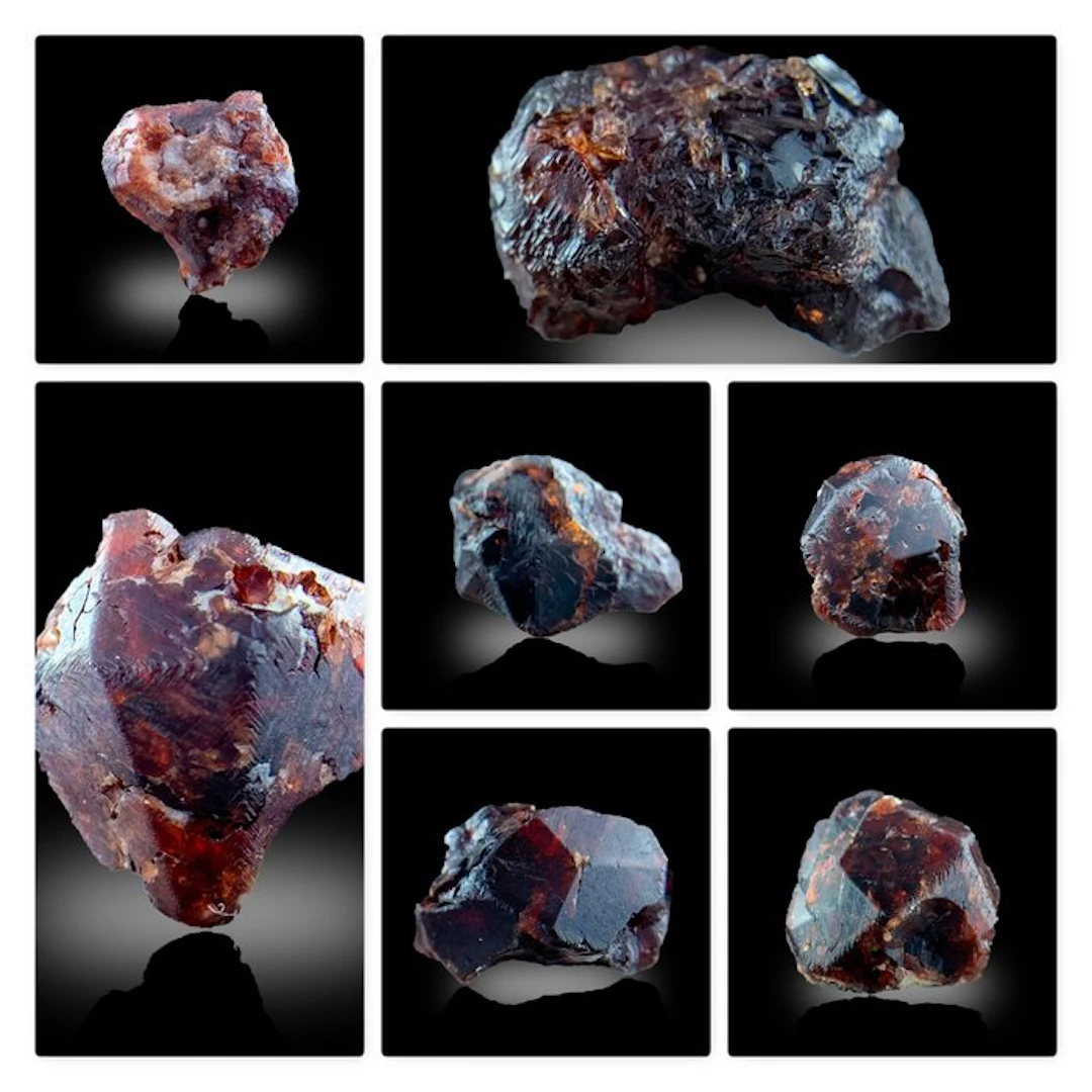 Etched Garnet Crystals – Collection Mineral Specimen- 46 g - (7)