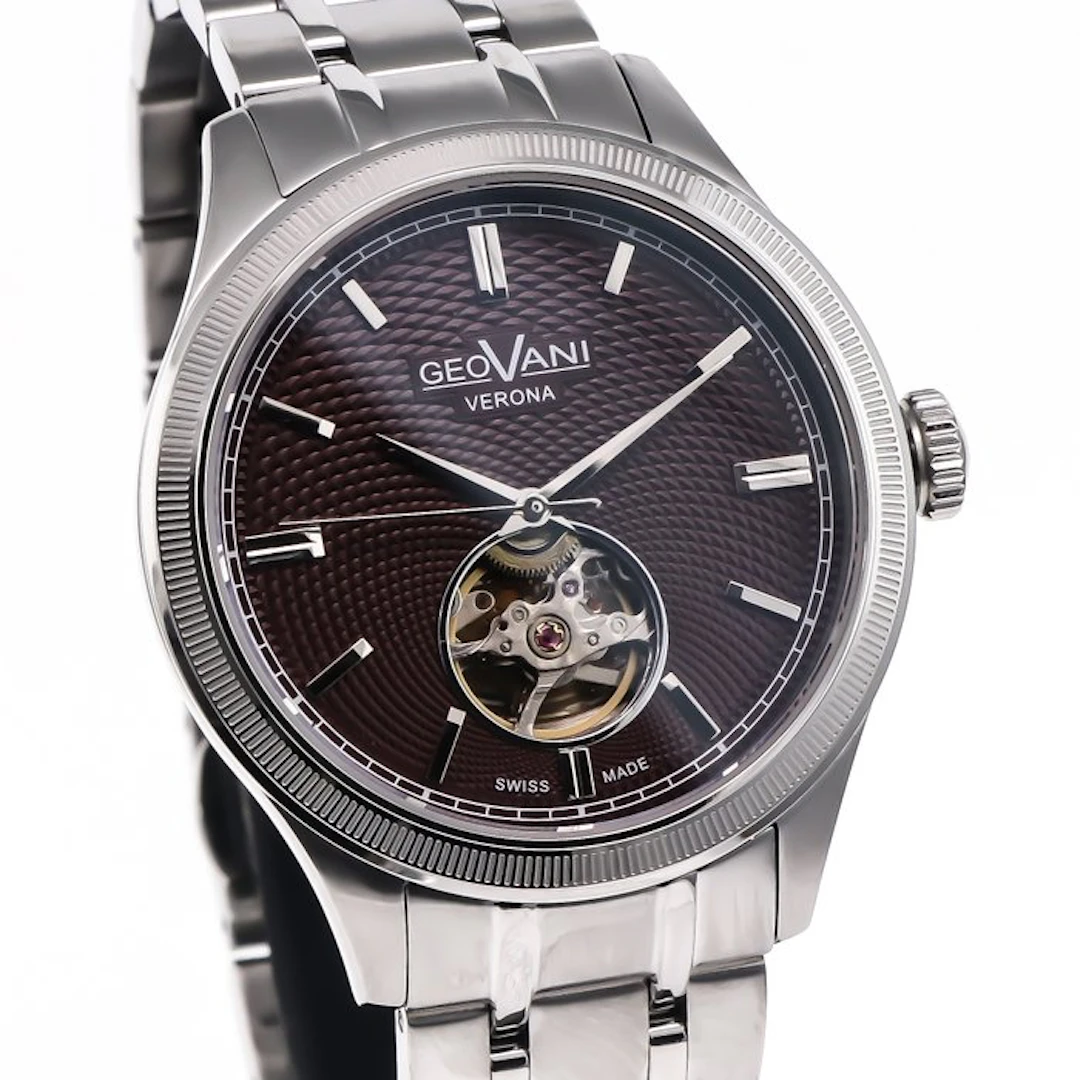 GEOVANI - Verona Open-Heart Swiss Automatic Watch...