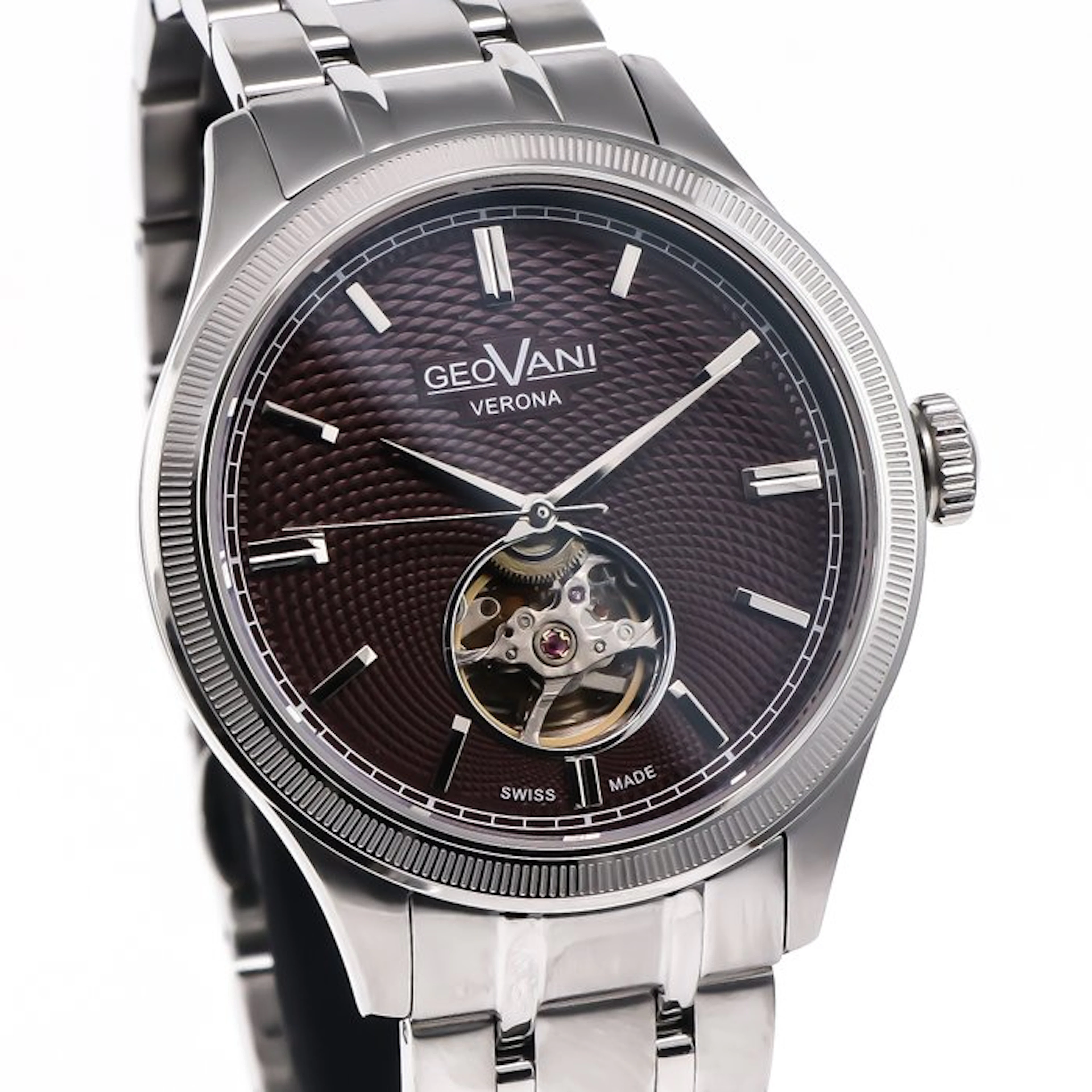 GEOVANI - Verona Open-Heart Swiss Automatic Watch...