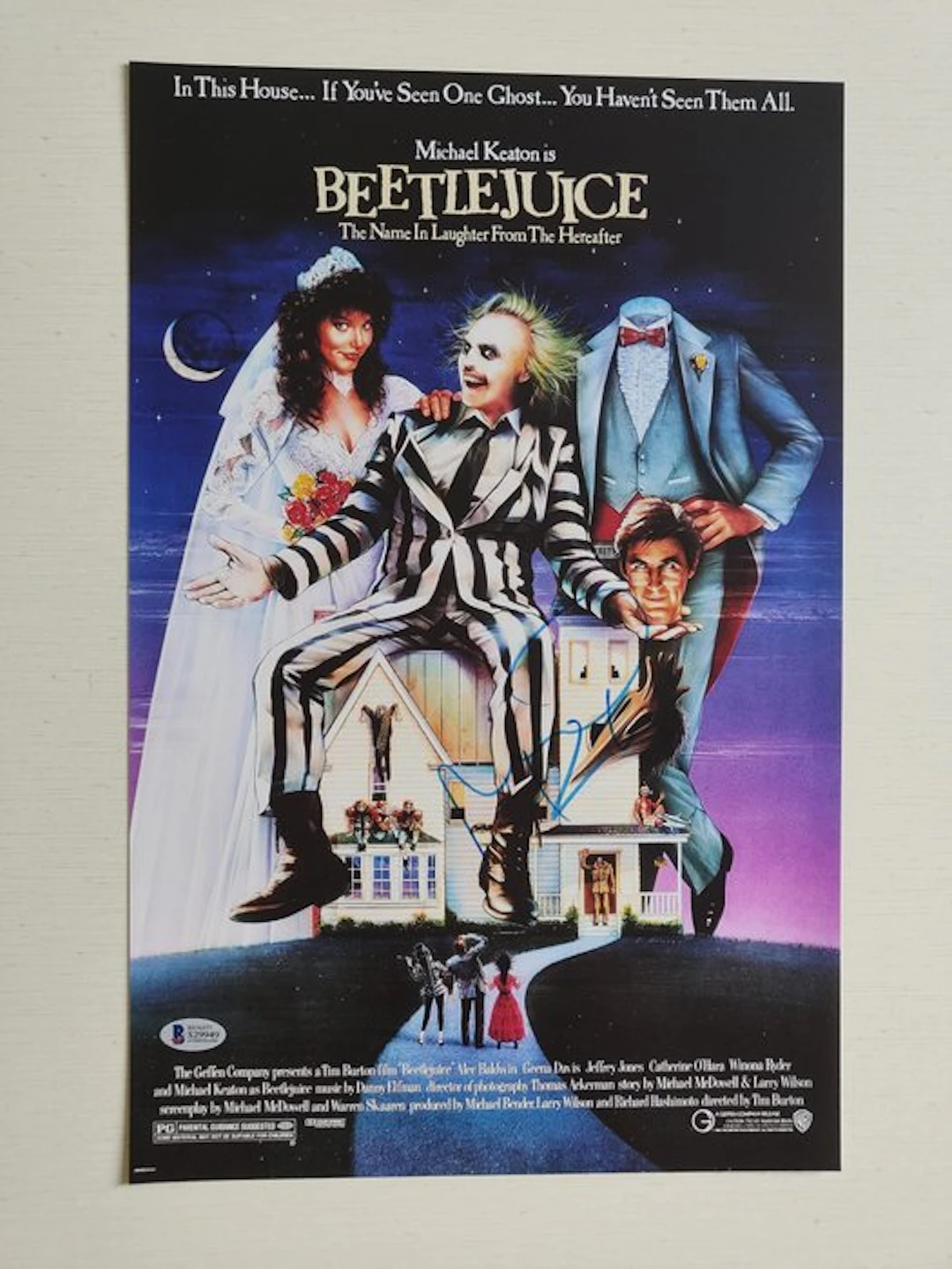 Beetlejuice - Michael Keaton Signed Photo 11x17" –...