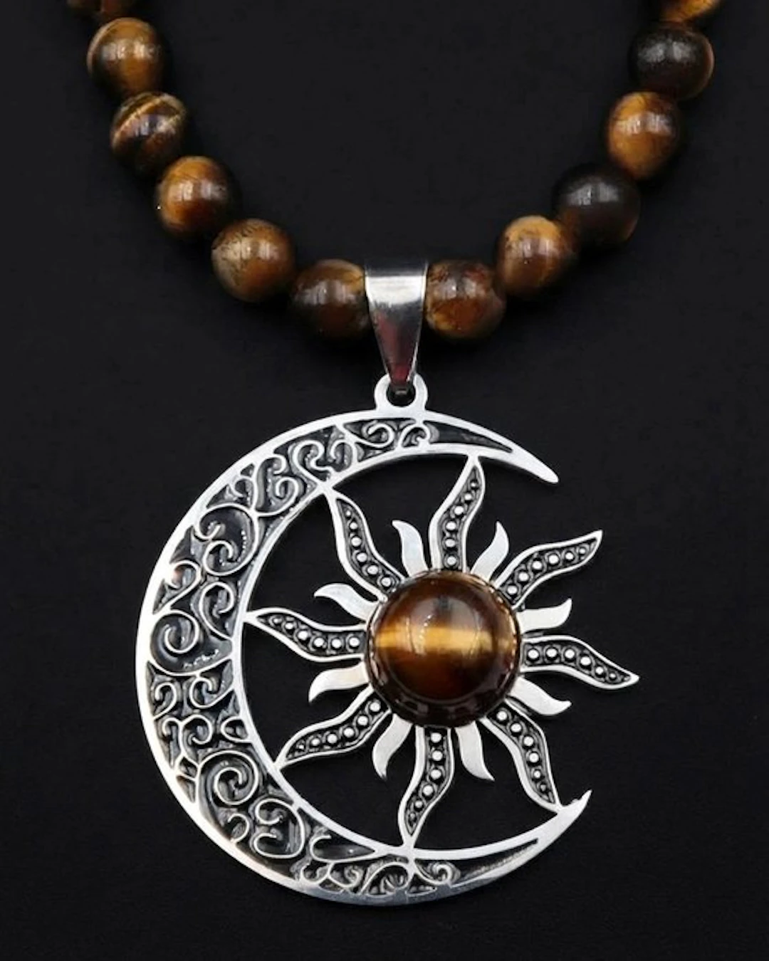 Tiger's Eye - Sun and Moon Necklace – Confidence