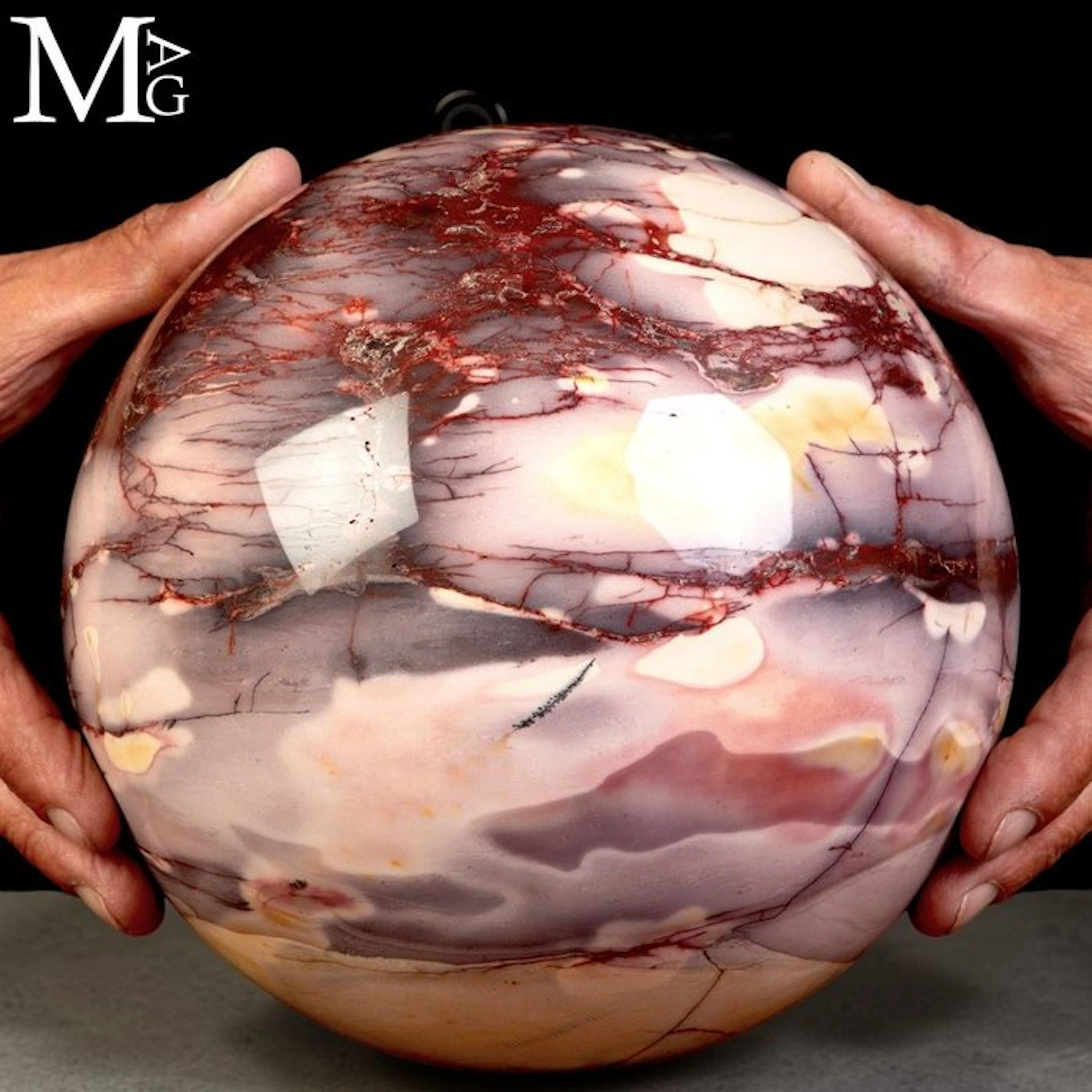 Mookaite Jasper Giant Sphere - Perfectly sculpted and...
