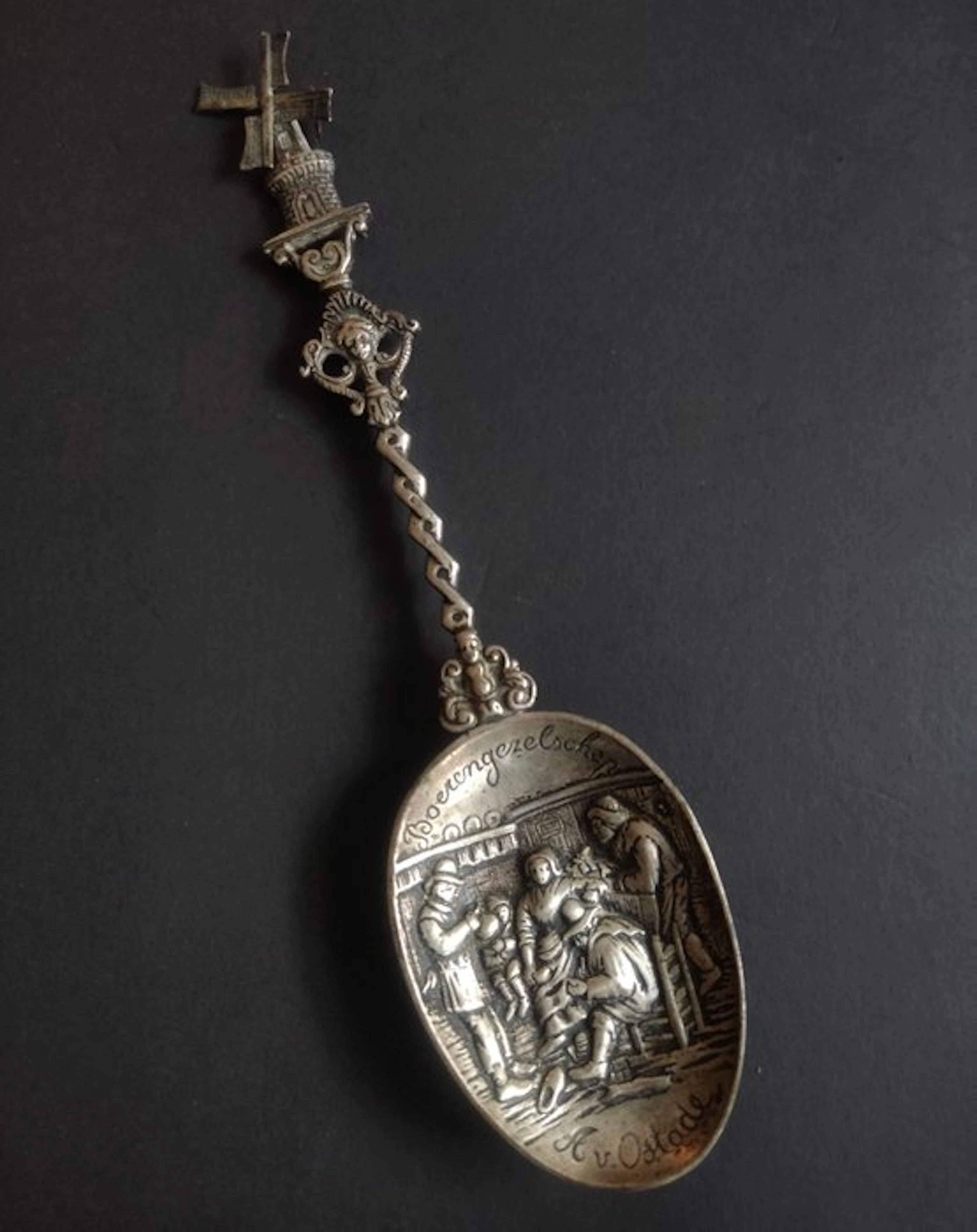 Yvo Theodorus van Erp - Spoon - .835 silver - Large silver decorative spoon