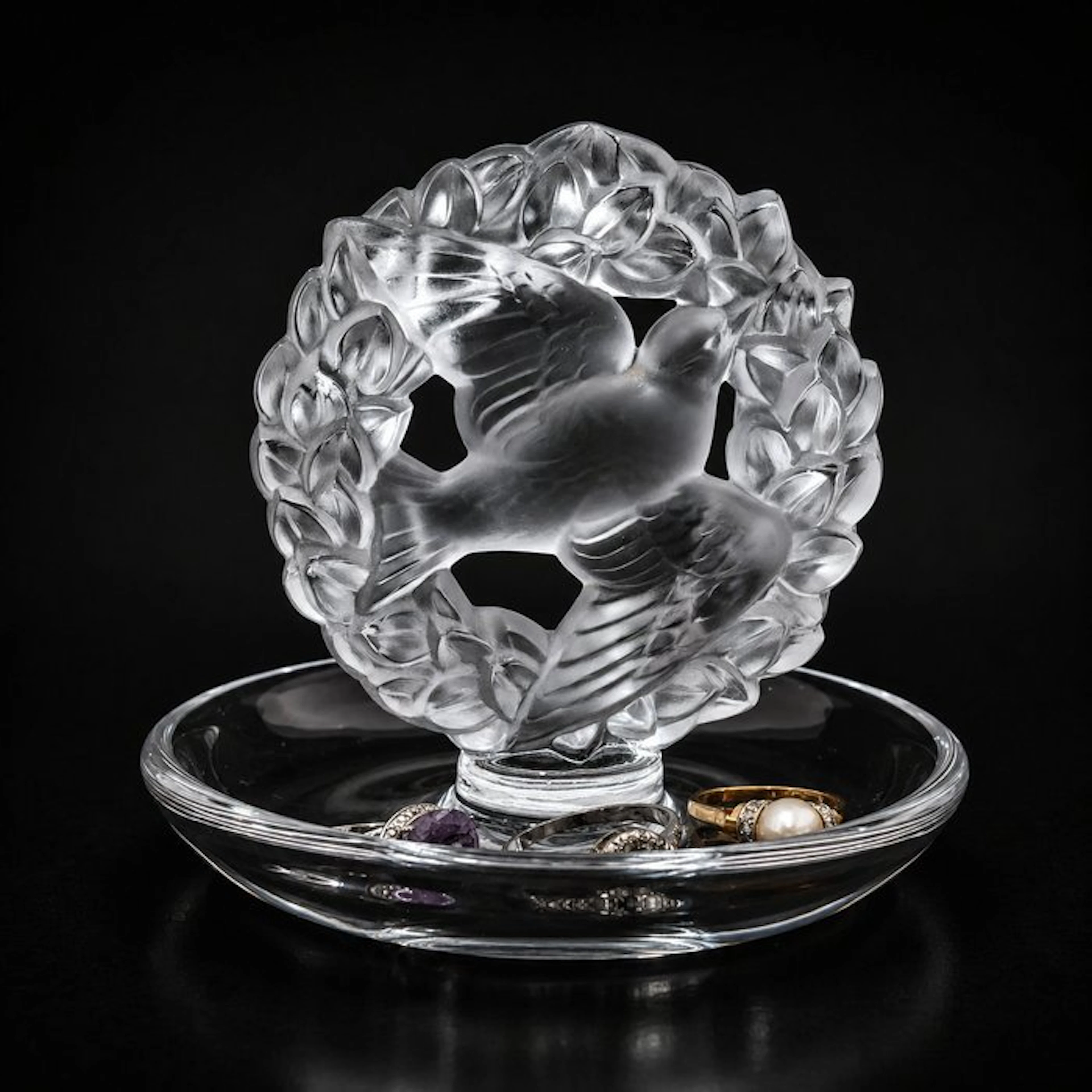 Lalique - Jewellery box - tit - Crystal
