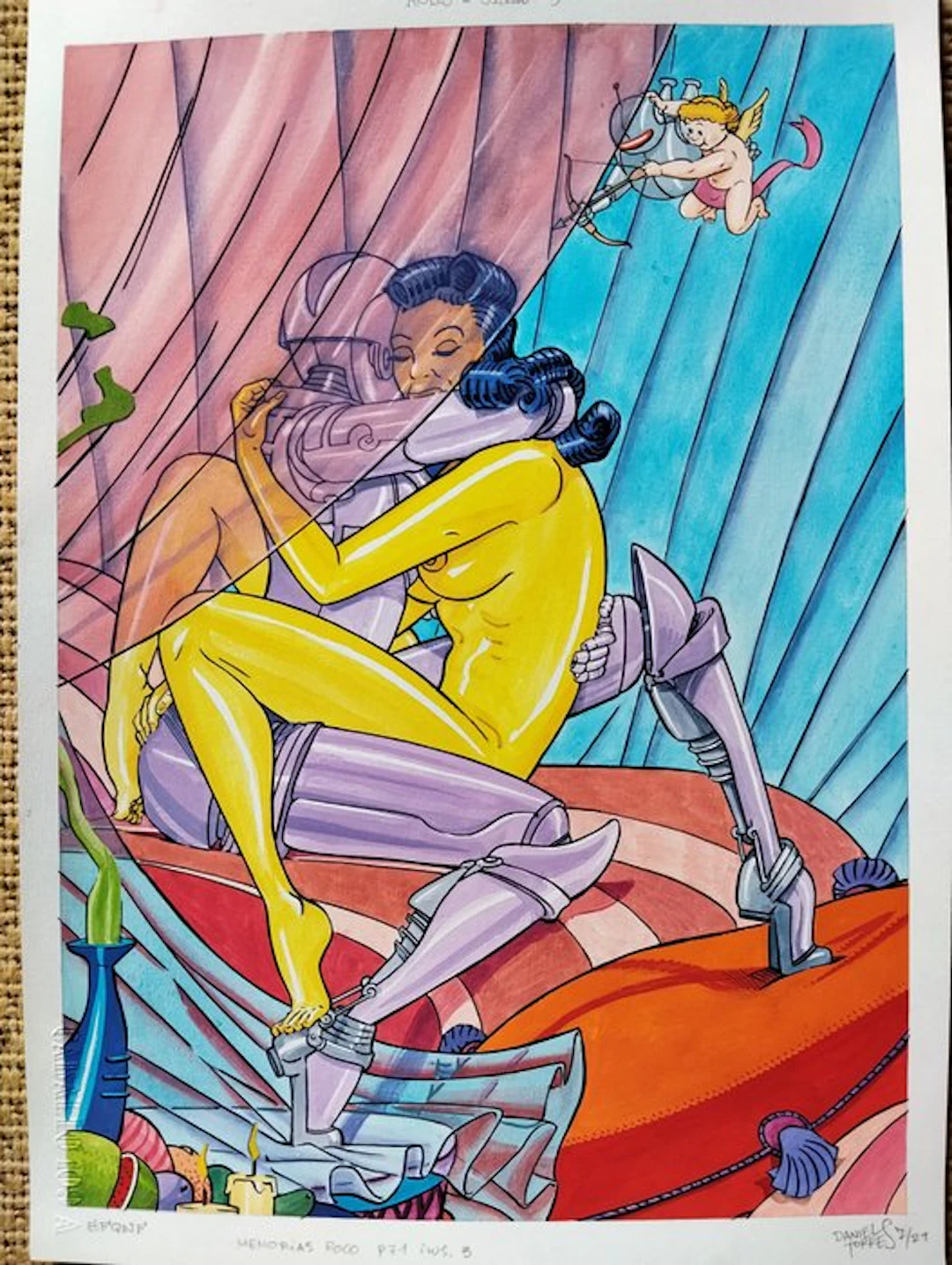 Daniel Torres - 1 Gouache - Roco Vargas - Mechanic love - 2021