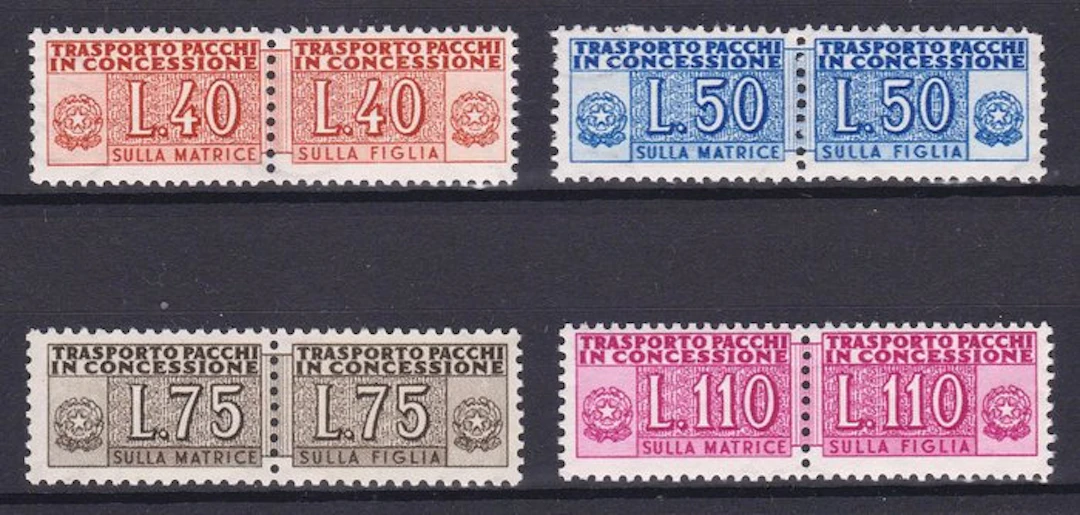Italy 1953 - “Pacchi in Concessione” complete series