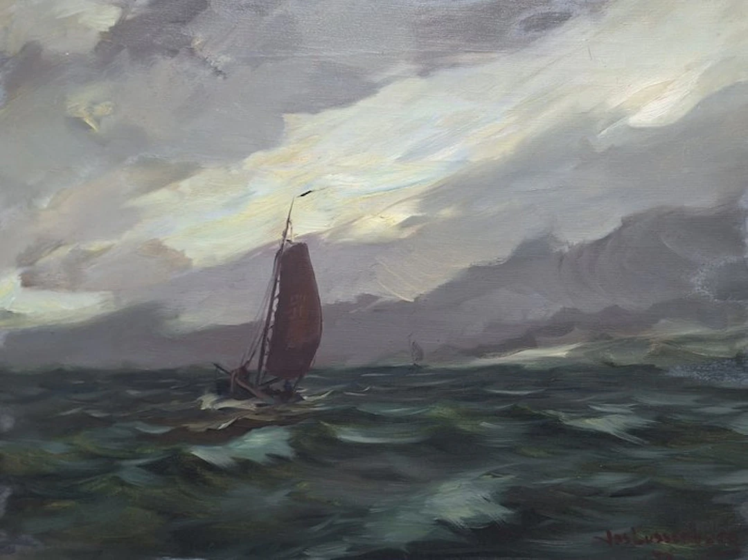 Jos Lussenburg (1889-1975) - Zeegezicht - Enkhuizen Zuiderzee