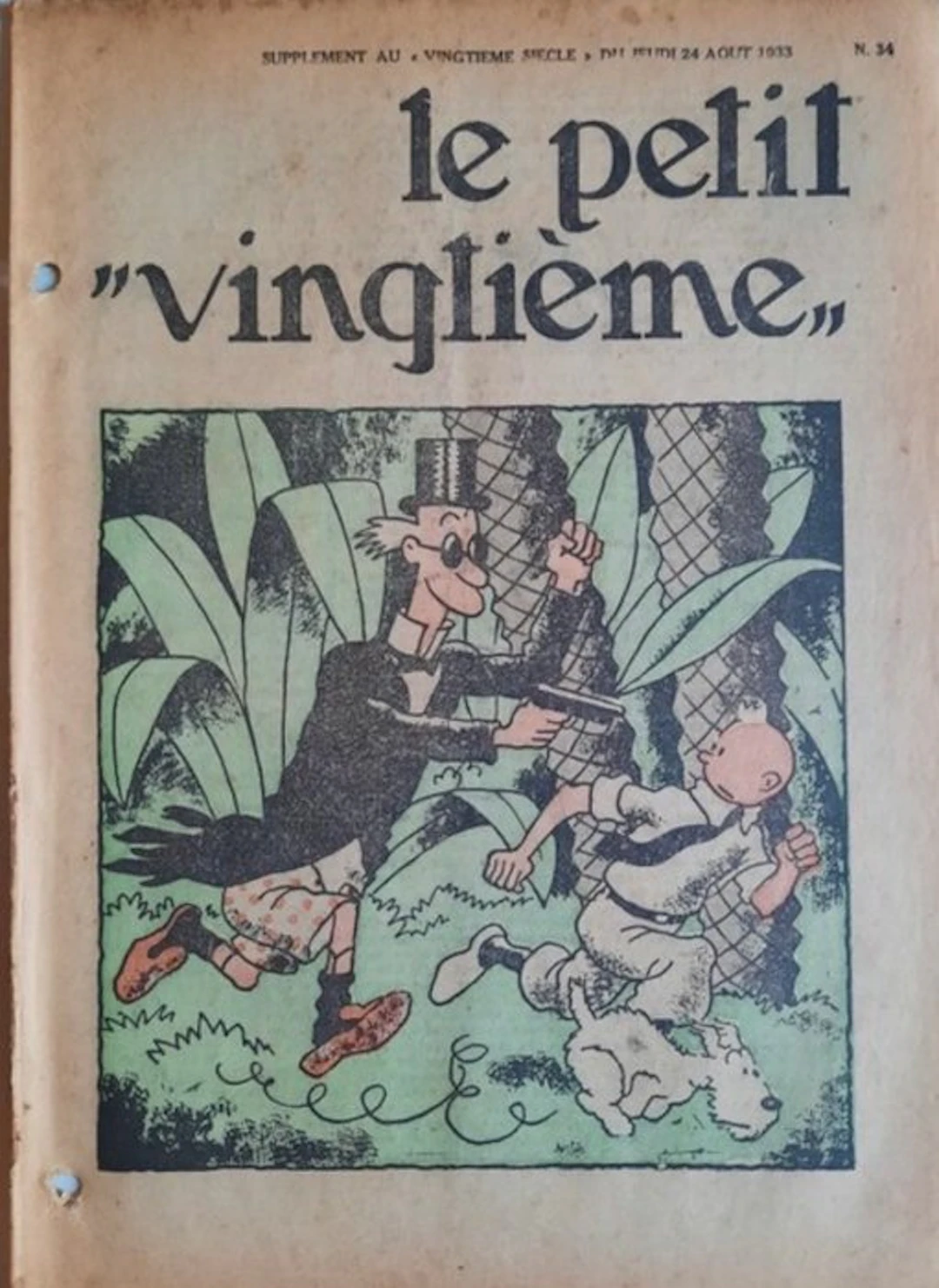 Le Petit Vingtième - Tintin - Les cigares du Pharaon...