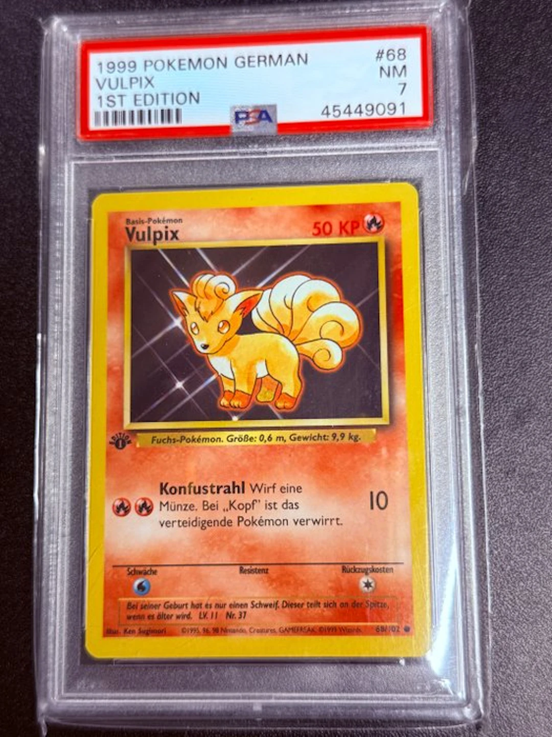 Pokémon - 1 Graded card - Vulpix 68 First edition, Foil - PSA 7 - Various sets