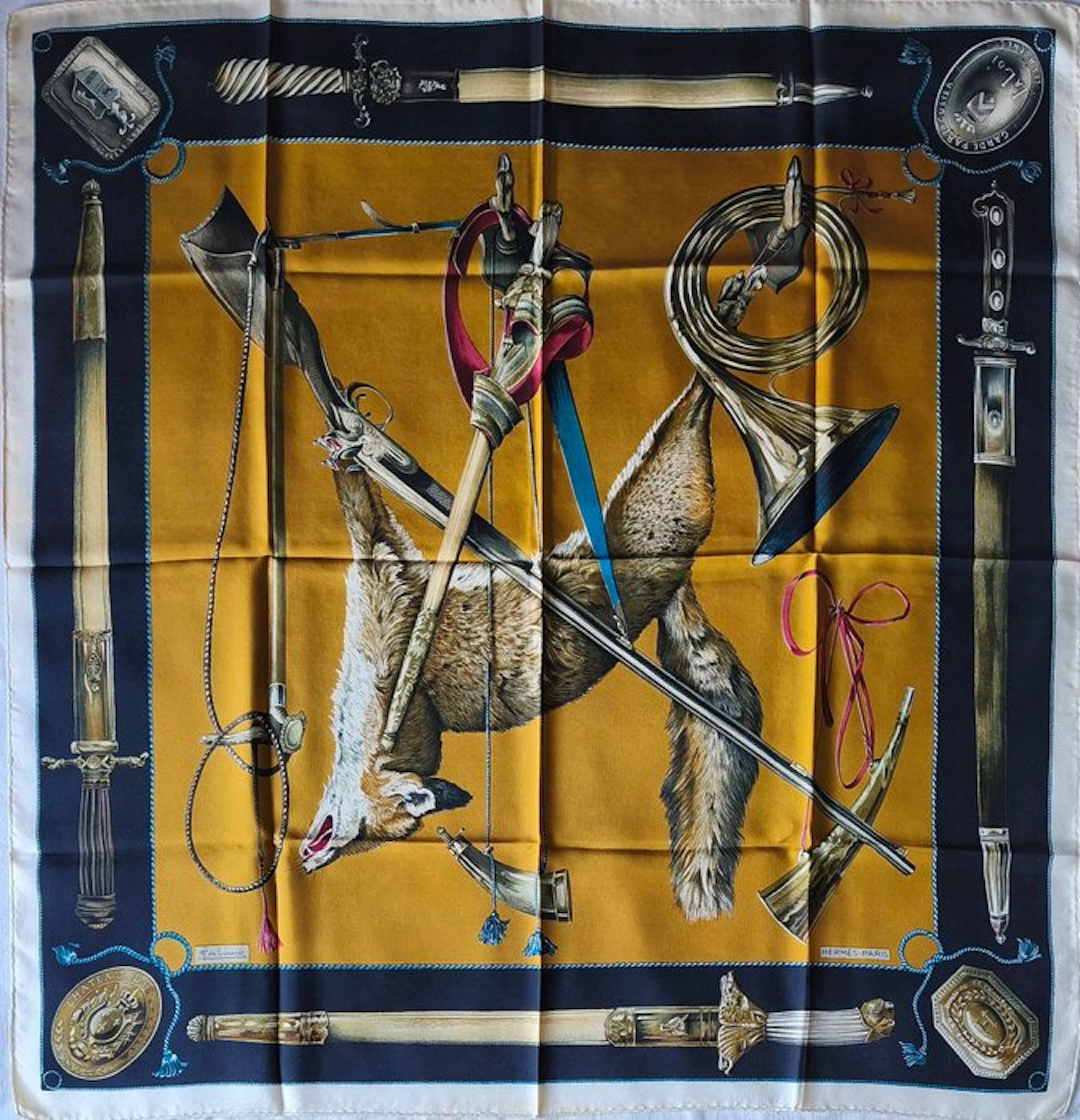 Hermès - RETOUR DU CHASSEUR by Henri de Linarès. 1951 - Foulard